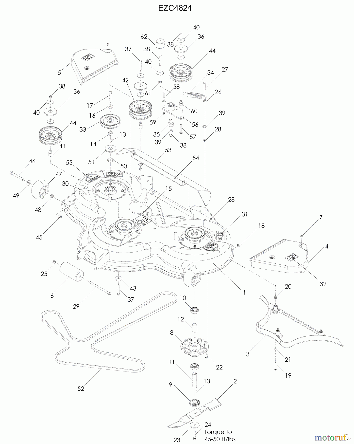Husqvarna Nullwendekreismäher, Zero-Turn EZC 4824 (965880201) - Husqvarna Zero-Turn Mower (2009-01 & After) 48