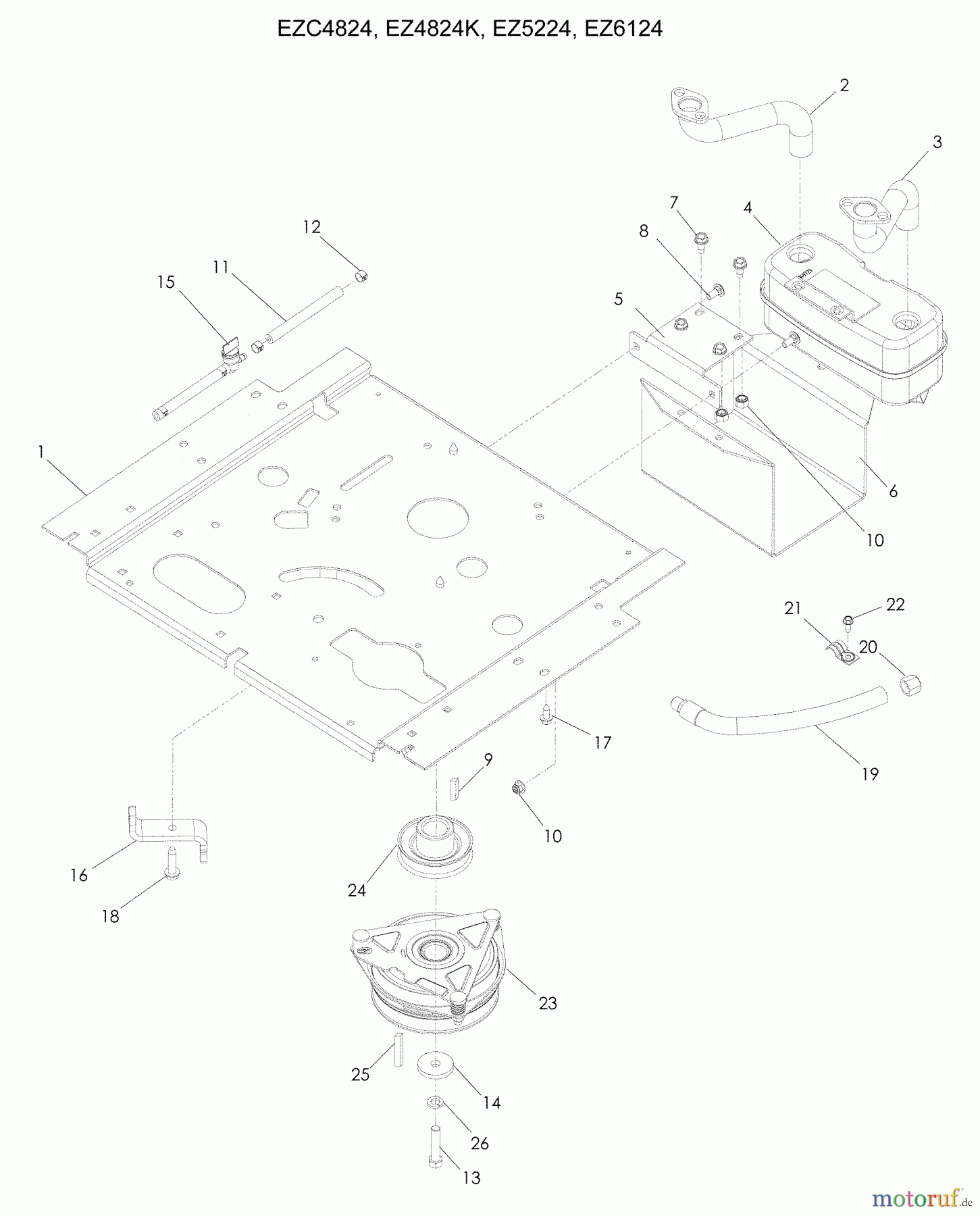 Husqvarna Nullwendekreismäher, Zero-Turn EZC 4824 (965880201) - Husqvarna Zero-Turn Mower (2009-01 & After) Engine Plate #2