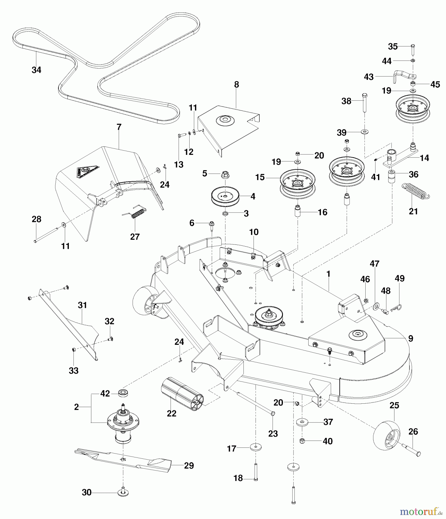 Husqvarna Nullwendekreismäher, Zero-Turn EZC 4824 BF (966047501) - Husqvarna Zero-Turn Mower (2010-06 & After) 48