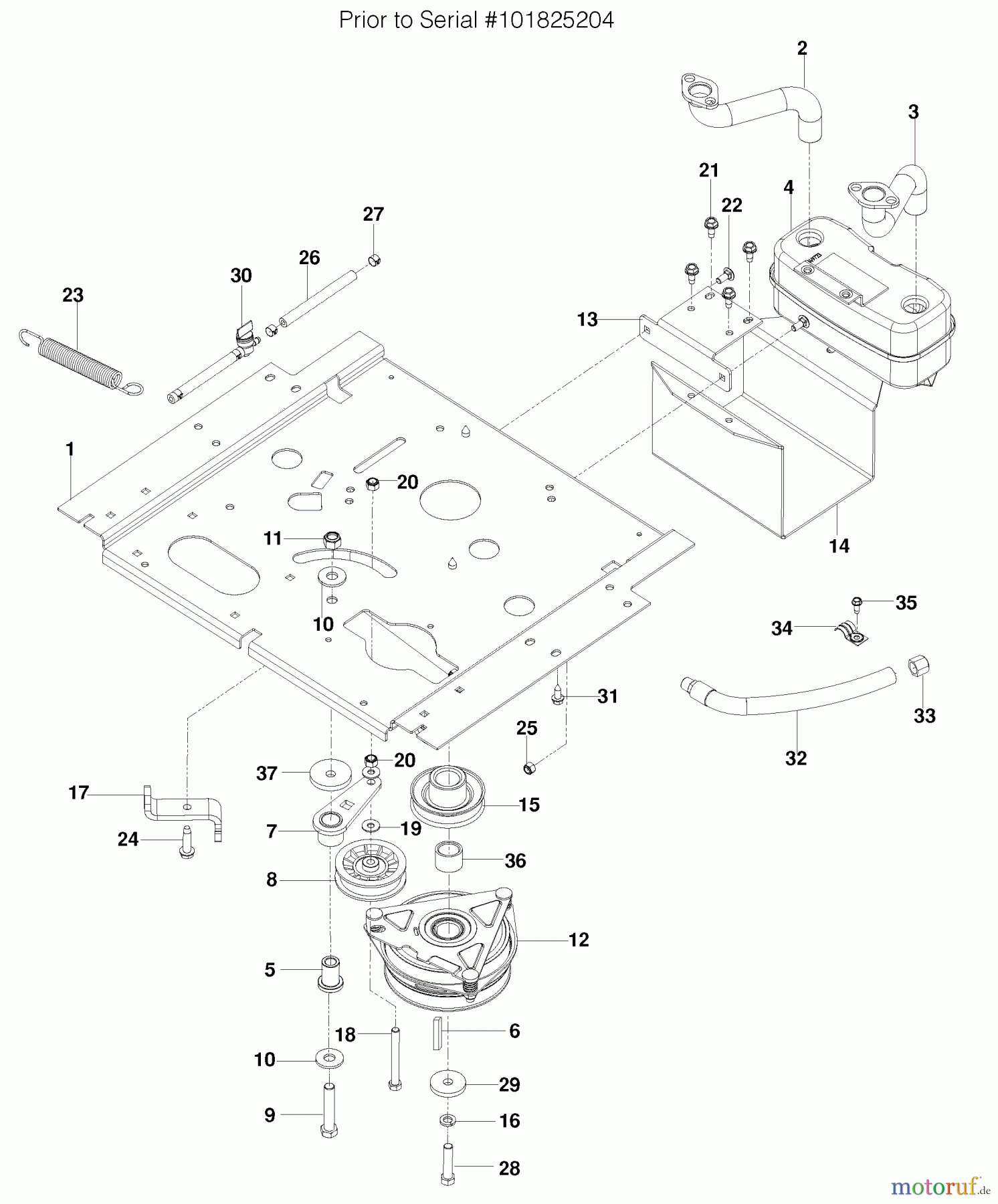 Husqvarna Nullwendekreismäher, Zero-Turn EZ 5224 BF (966495901) - Husqvarna Zero-Turn Mower (2010-06 & After) Engine Plate #1