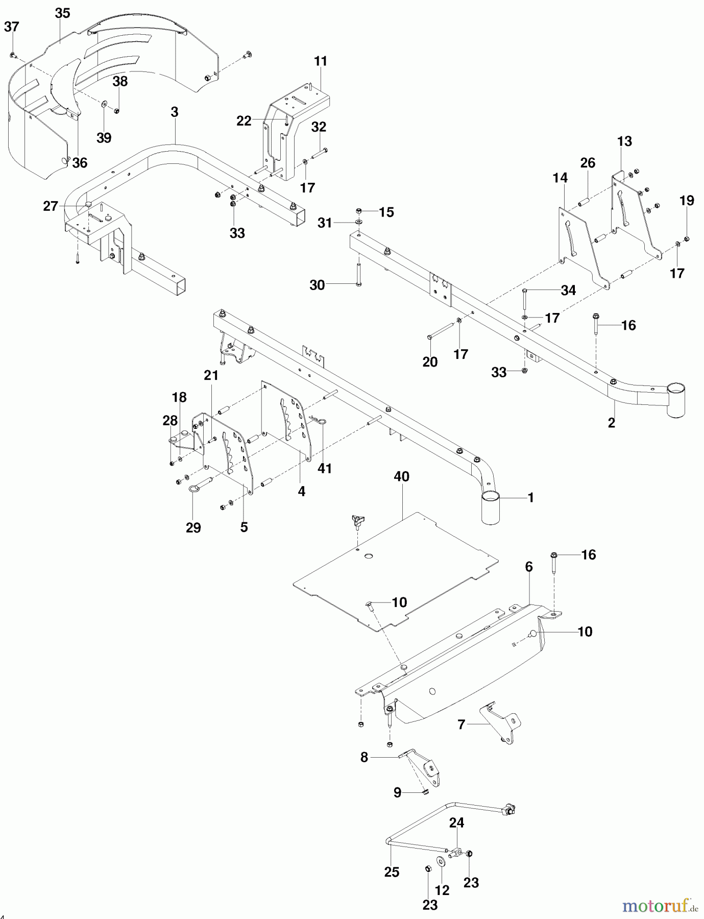 Husqvarna Nullwendekreismäher, Zero-Turn EZC 4824 BF (966047501) - Husqvarna Zero-Turn Mower (2010-06 & After) Frame