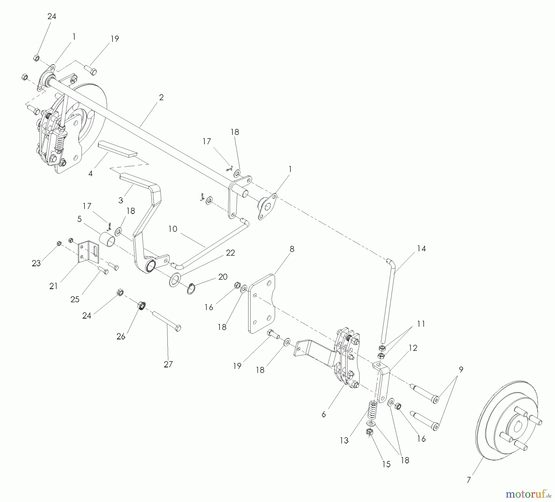 Husqvarna Nullwendekreismäher, Zero-Turn iZ 25 (968999672) - Husqvarna Zero-Turn Mower (2007-09 & After) Parking Brake TL Models