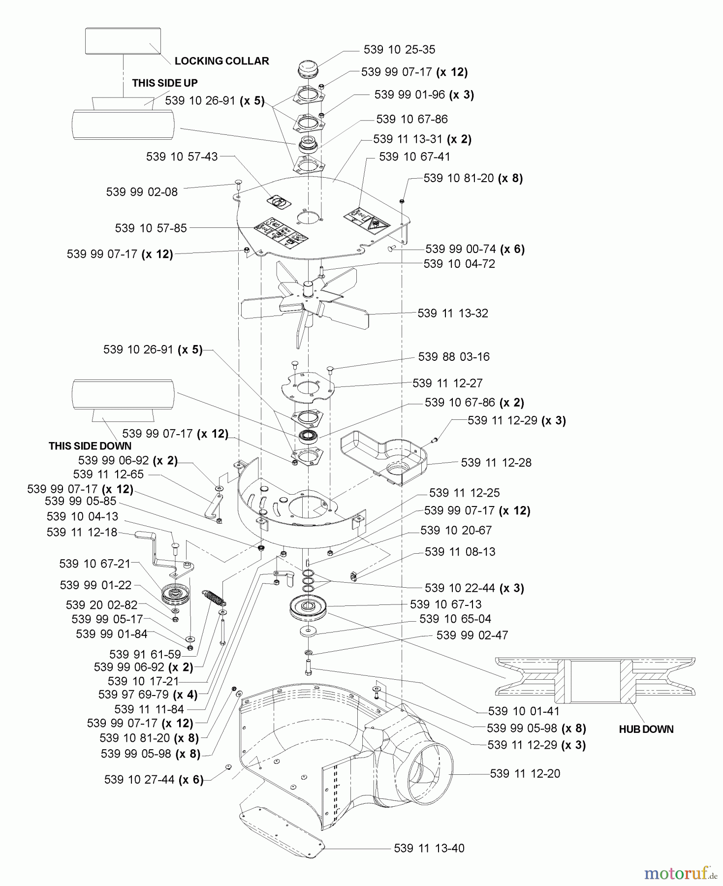Husqvarna Nullwendekreismäher, Zero-Turn iZ 4217 (968999254) - Husqvarna Zero-Turn Mower (2005-03 & After) Accessories (Collection System Blower Assembly)