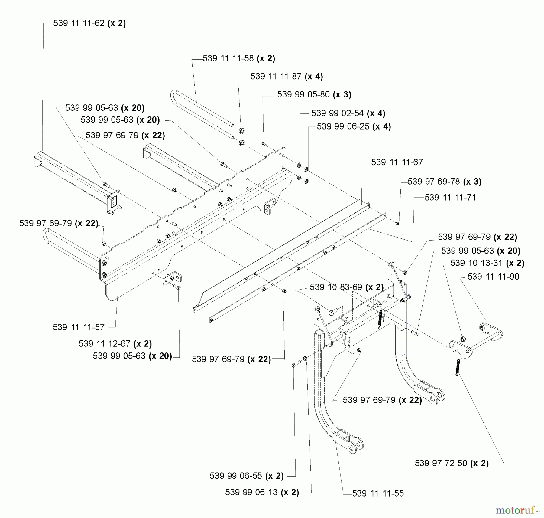  Husqvarna Nullwendekreismäher, Zero-Turn iZ 4217 (968999254) - Husqvarna Zero-Turn Mower (2005-03 & After) Accessories (Collection System Hitch Assembly)