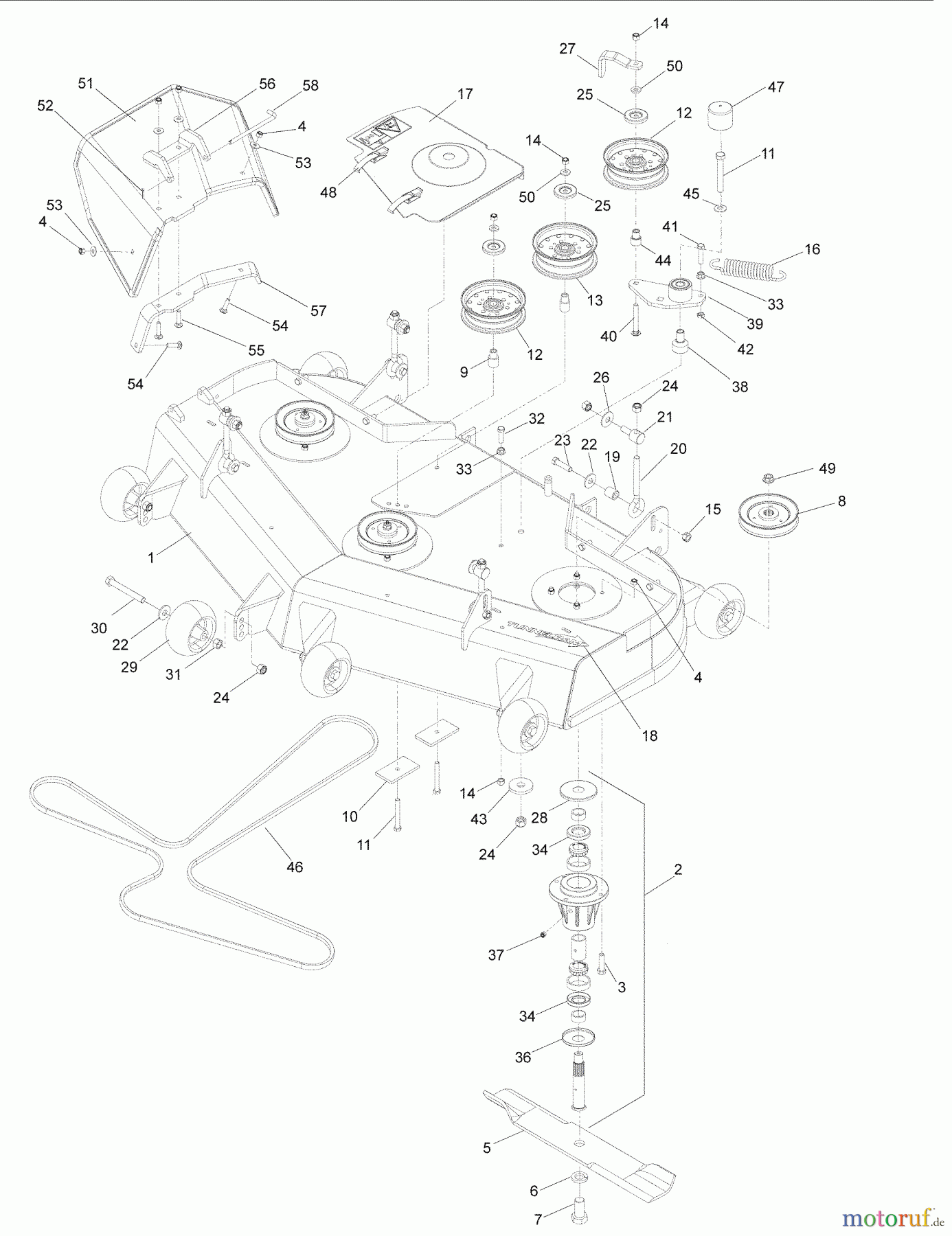 Husqvarna Nullwendekreismäher, Zero-Turn iZ 4217 (968999703) - Husqvarna Zero-Turn Mower (2008-12 & After) 52 Cutting Deck