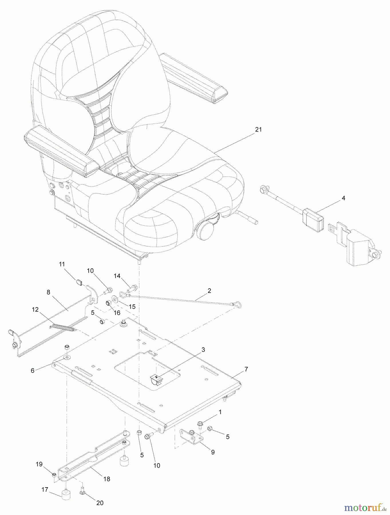 Husqvarna Nullwendekreismäher, Zero-Turn iZ 4217 (968999703) - Husqvarna Zero-Turn Mower (2008-12 & After) Seat