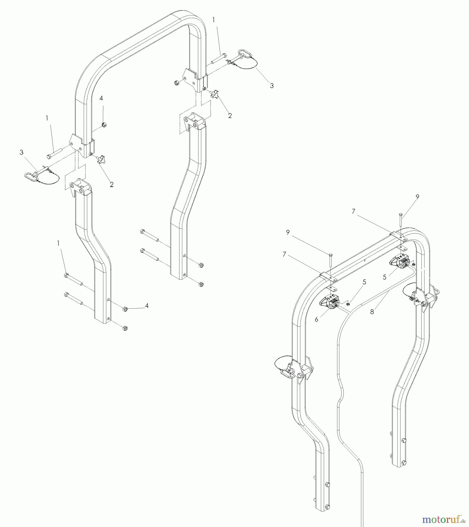 Husqvarna Nullwendekreismäher, Zero-Turn iZ 25 (968999672) - Husqvarna Zero-Turn Mower (2007-09 & After) Protection Frame
