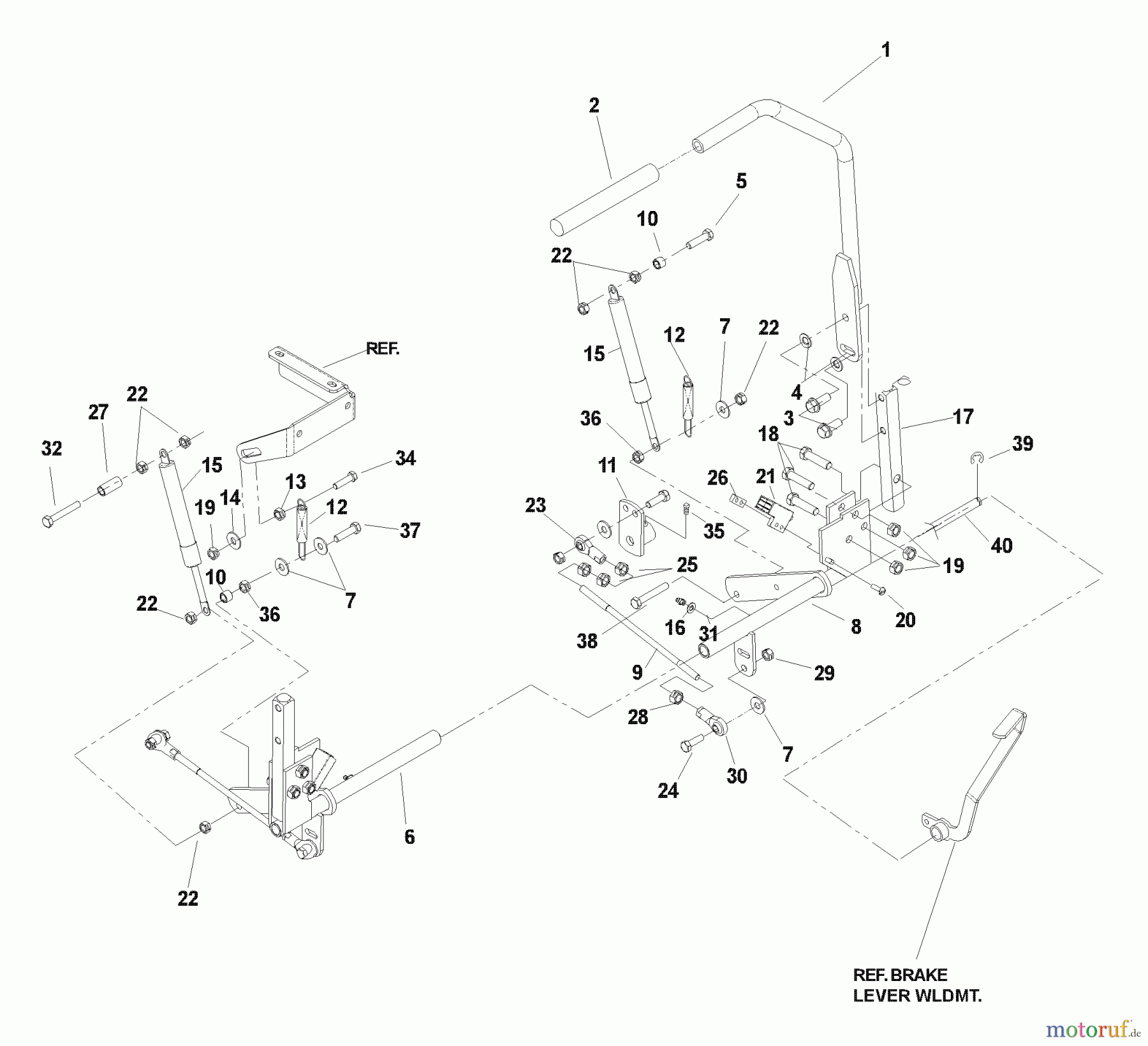  Husqvarna Nullwendekreismäher, Zero-Turn iZ 4217 SKAA (968999229) - Husqvarna Zero-Turn Mower (2004-09 & After) (SN: 033600000 & Up) Motion Control Assembly
