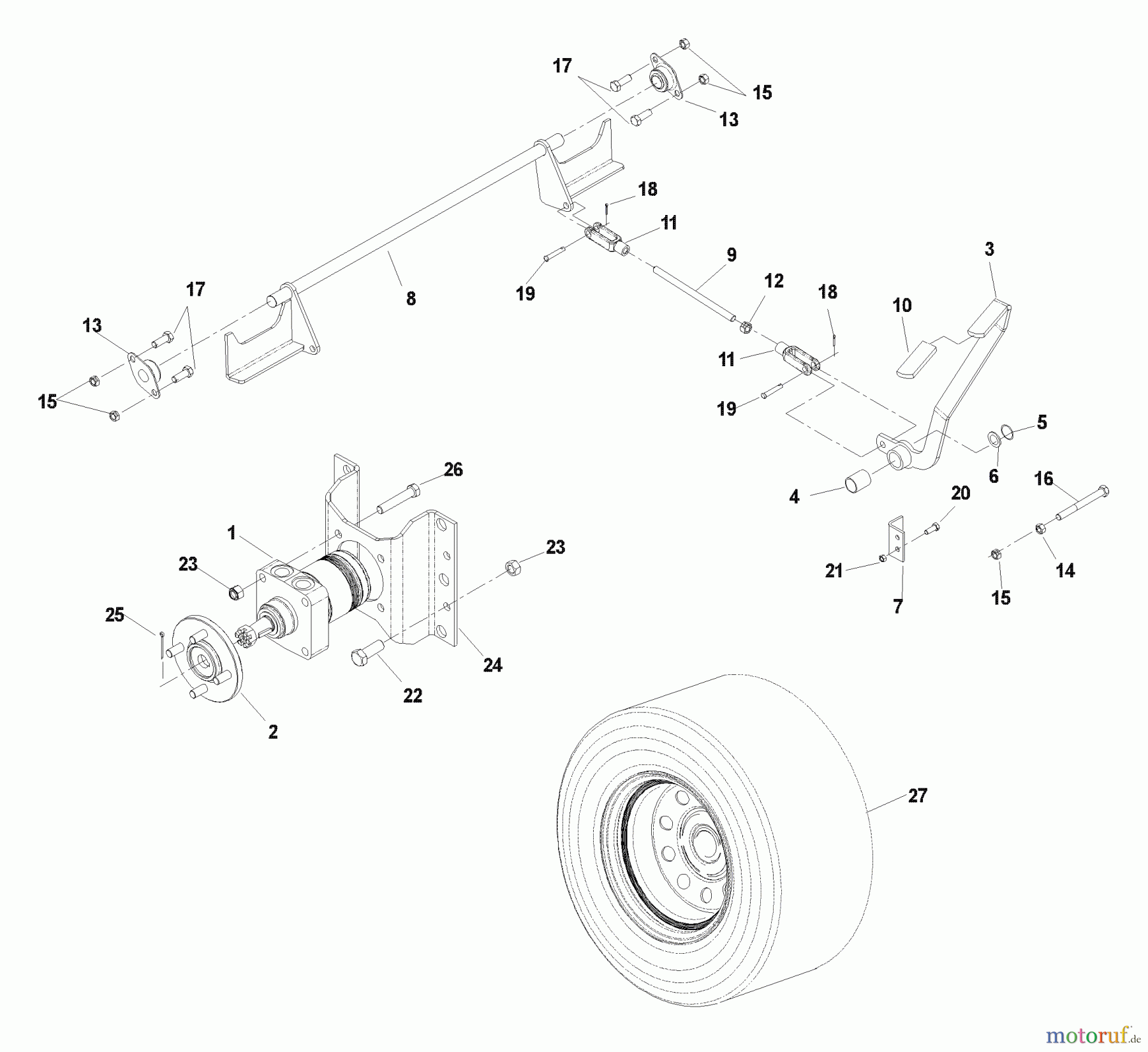 Husqvarna Nullwendekreismäher, Zero-Turn iZ 4217 SKAA (968999229) - Husqvarna Zero-Turn Mower (2004-09 & After) (SN: 033600000 & Up) Park Brake Assembly (TE)
