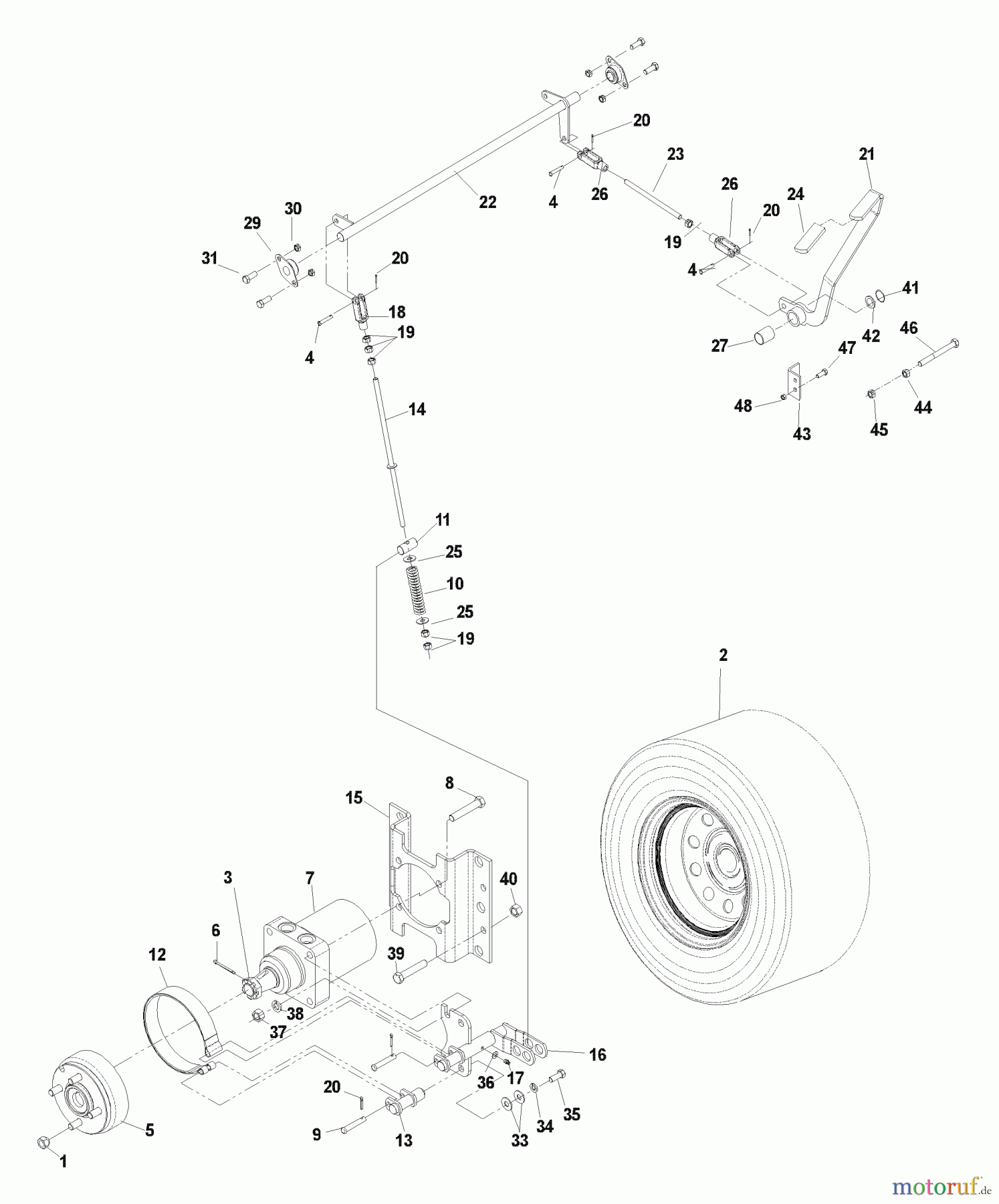 Husqvarna Nullwendekreismäher, Zero-Turn iZ 4217 SKAA (968999229) - Husqvarna Zero-Turn Mower (2004-09 & After) (SN: 033600000 & Up) Park Brake Assembly (TF)