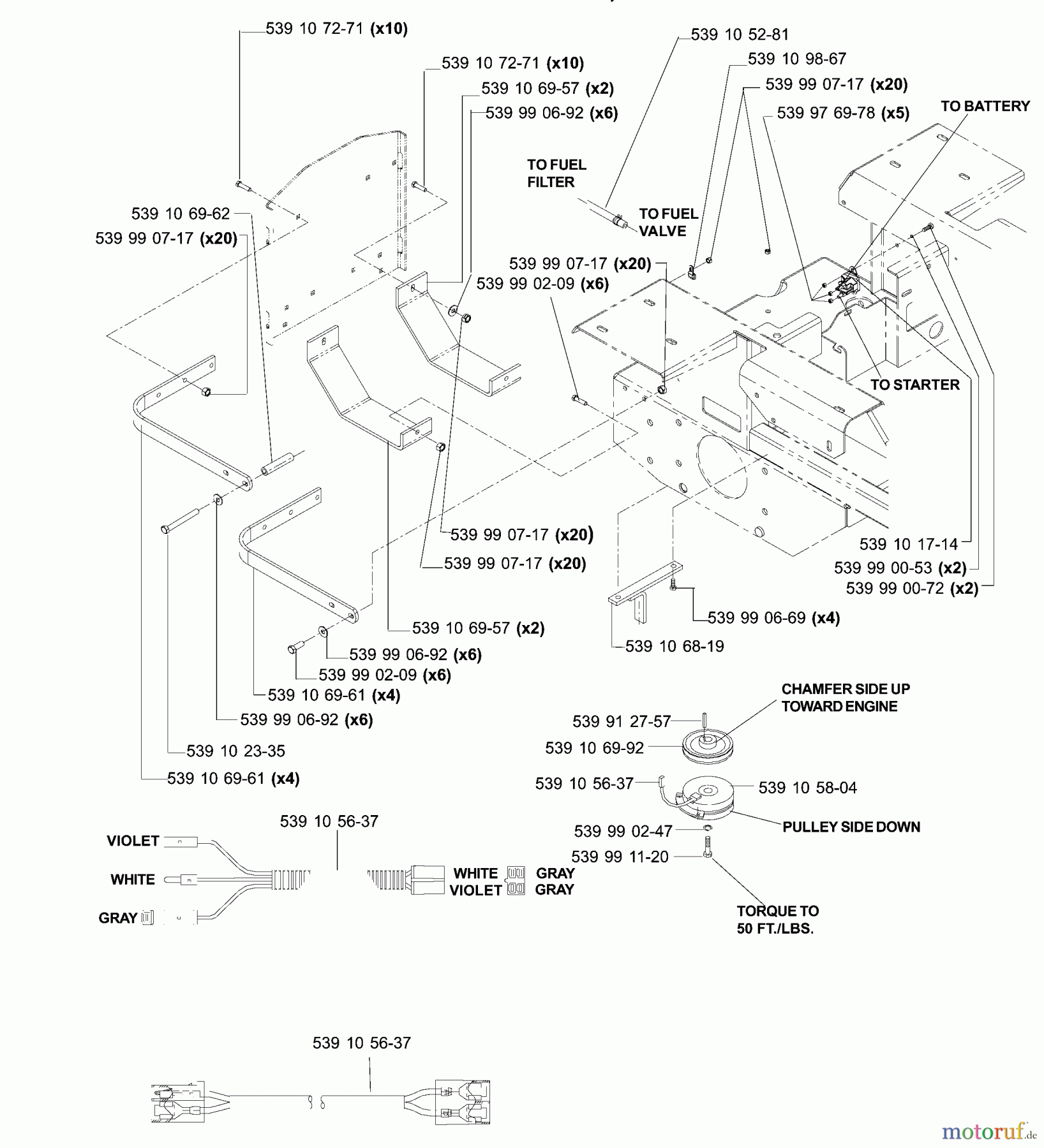 Husqvarna Nullwendekreismäher, Zero-Turn iZ 4217 TSKAA (968999254) - Husqvarna Zero-Turn Mower (2005-08 to 2005-11) Kawasaki 17 HP Engine Assembly