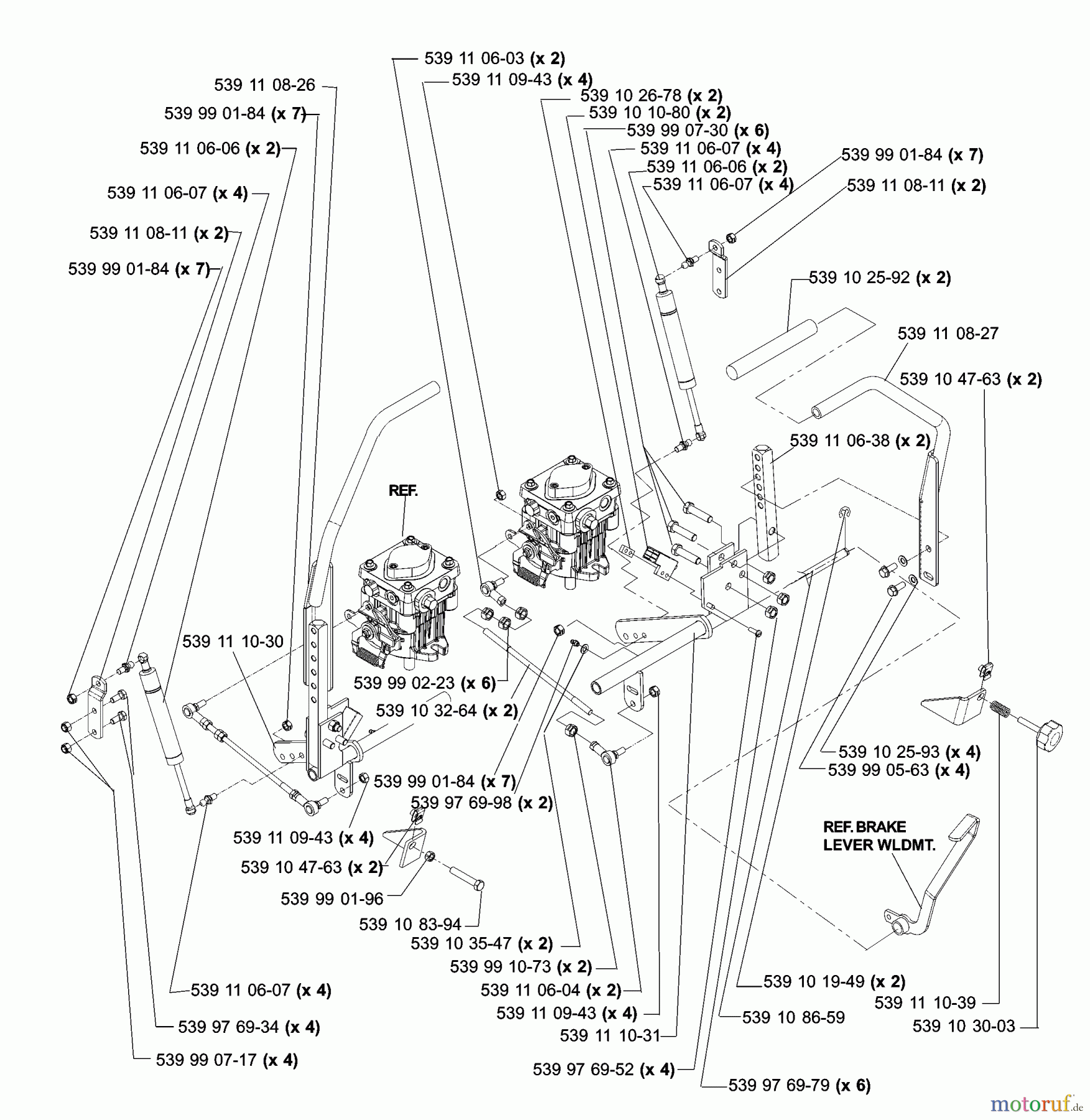 Husqvarna Nullwendekreismäher, Zero-Turn iZ 4217 TSKAA (968999254) - Husqvarna Zero-Turn Mower (2005-08 to 2005-11) Motion Control Assembly