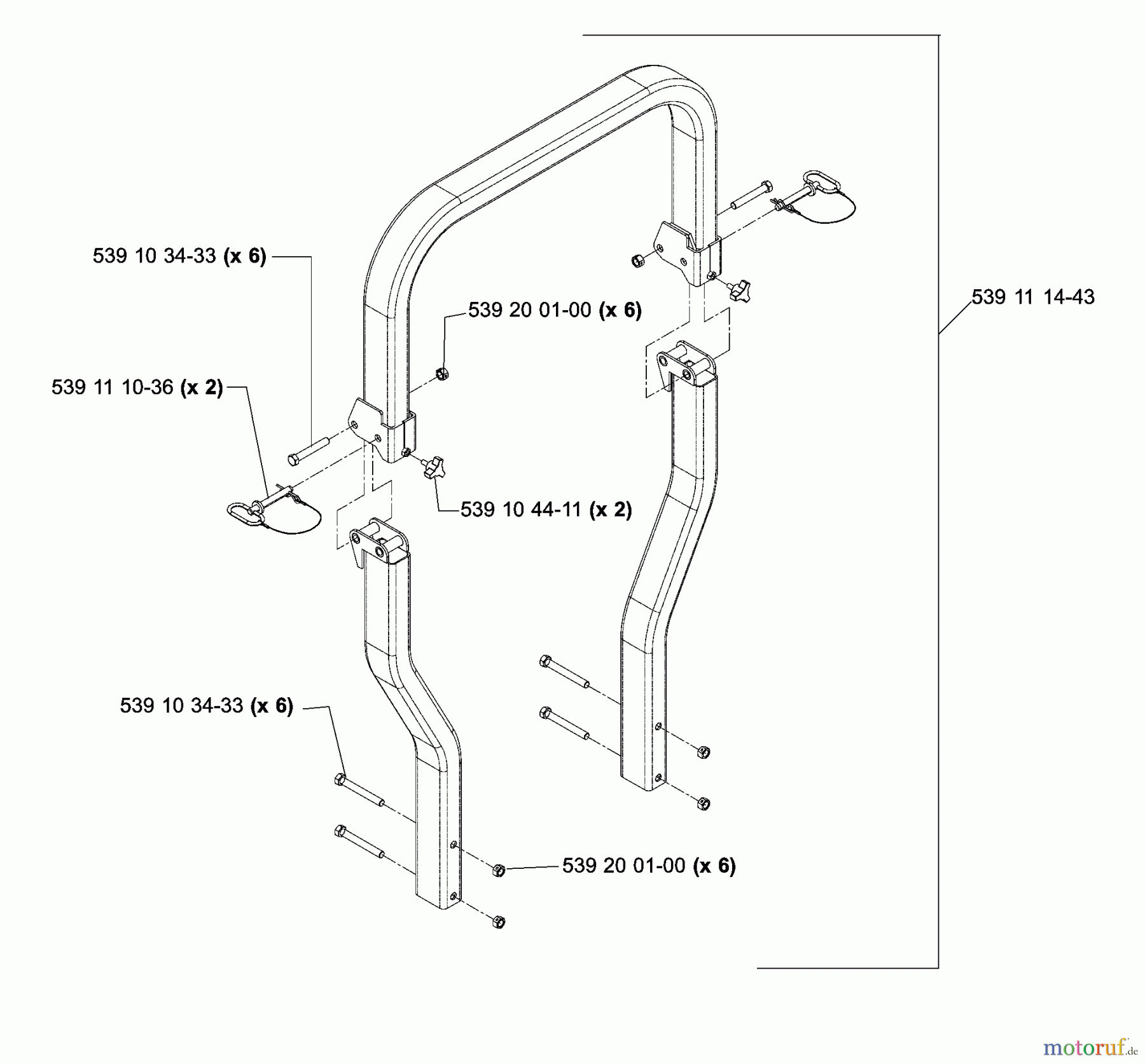 Husqvarna Nullwendekreismäher, Zero-Turn iZ 4217 TSKAA (968999254) - Husqvarna Zero-Turn Mower (2005-08 to 2005-11) ROPS