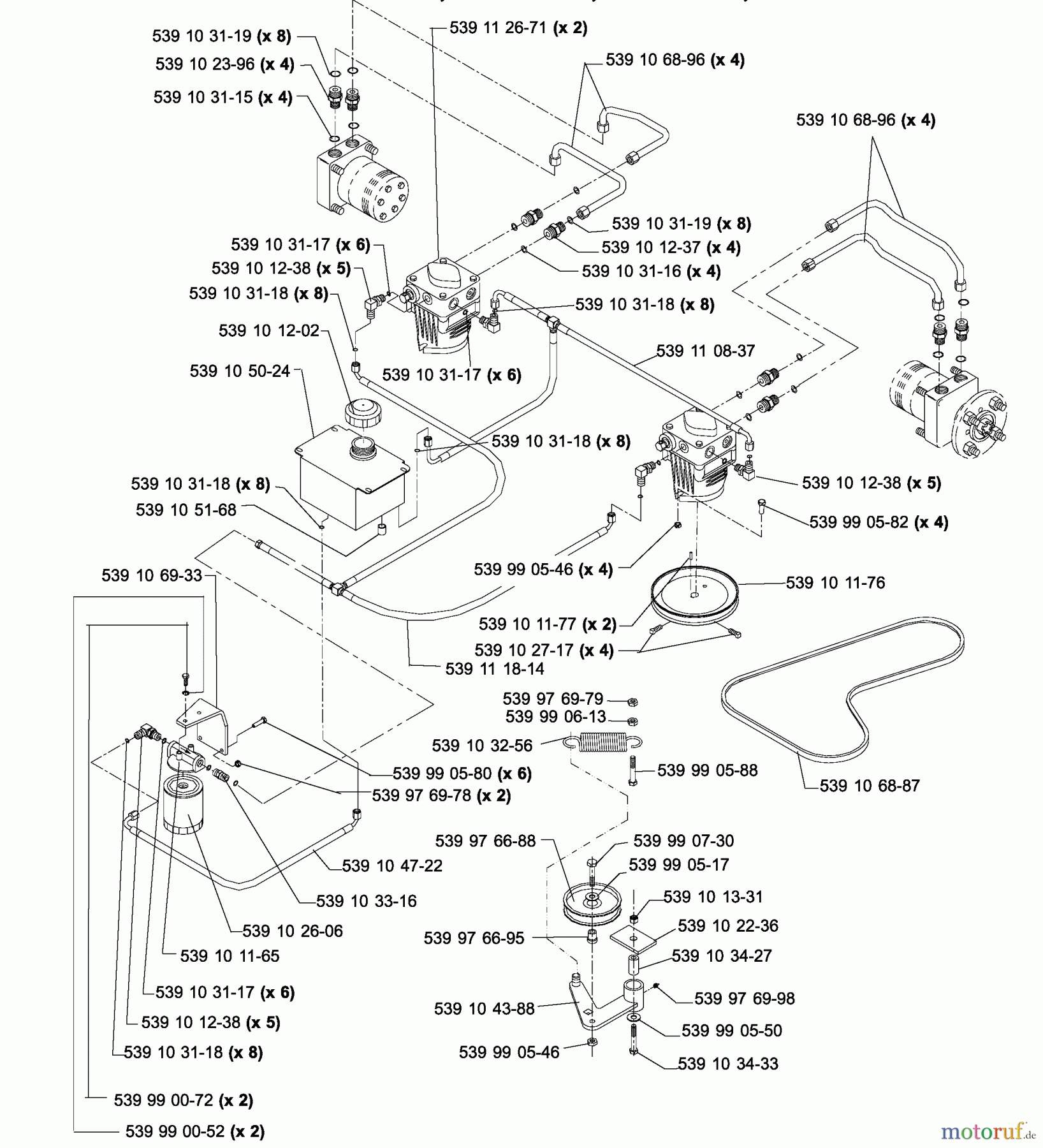 Husqvarna Nullwendekreismäher, Zero-Turn iZ 4217 TSKAA (968999254) - Husqvarna Zero-Turn Mower (2005-12 to 2006-07) Hydraulic Assembly TE