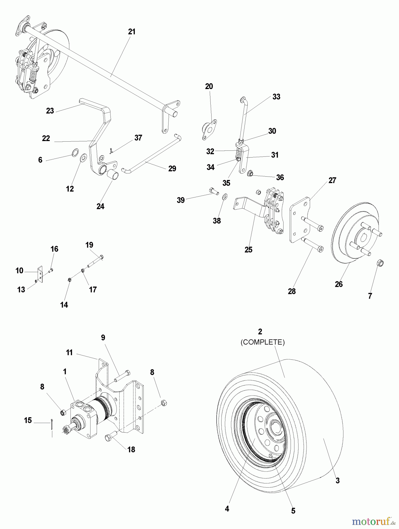 Husqvarna Nullwendekreismäher, Zero-Turn iZ 4217 TSKAA (968999254) - Husqvarna Zero-Turn Mower (2006-08 to 2007-03) Park Brake Assembly (TE)