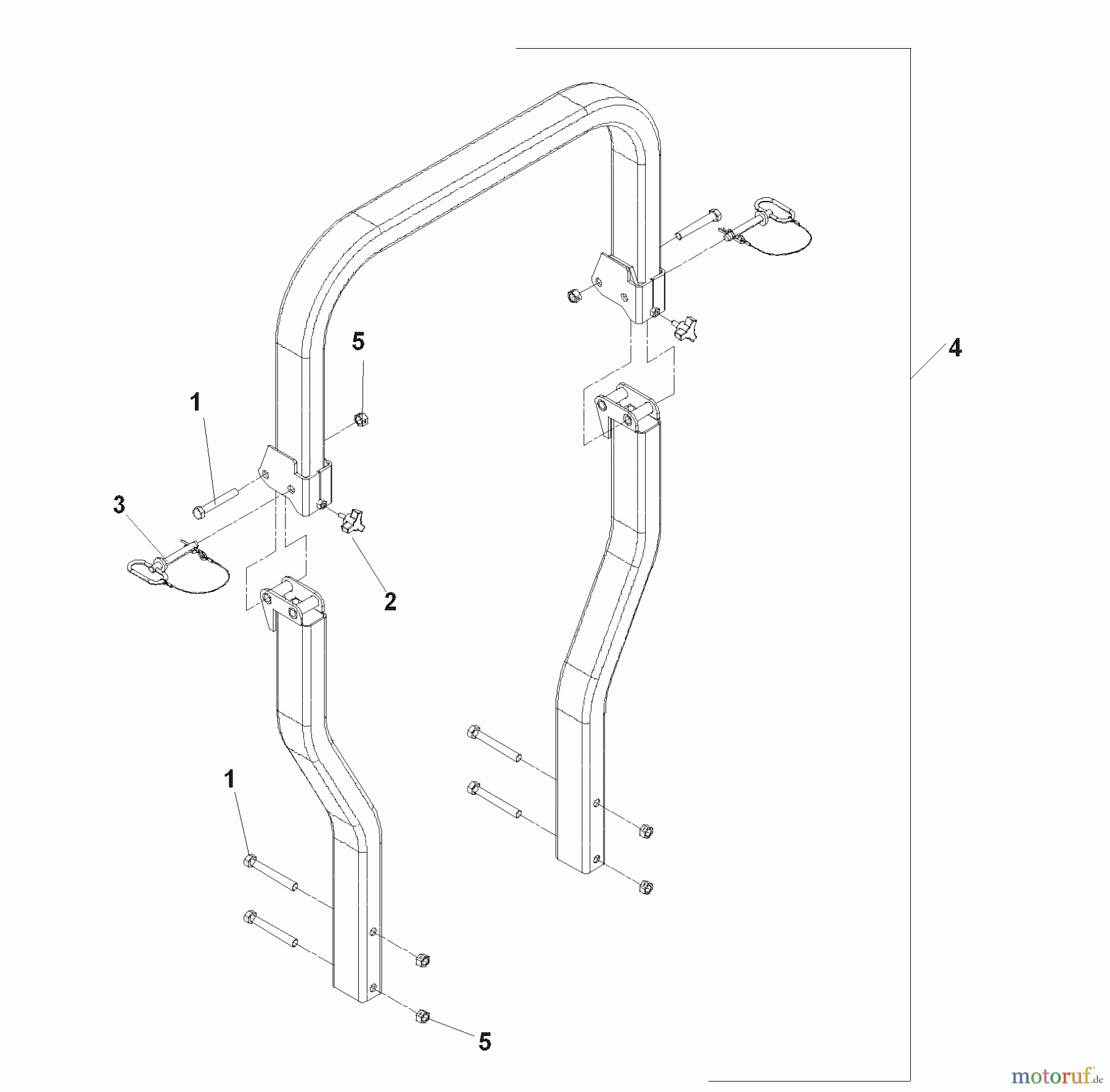 Husqvarna Nullwendekreismäher, Zero-Turn iZ 4217 TSKAA (968999254) - Husqvarna Zero-Turn Mower (2007-04 & After) Protection Frame Rollover System (ROPS)