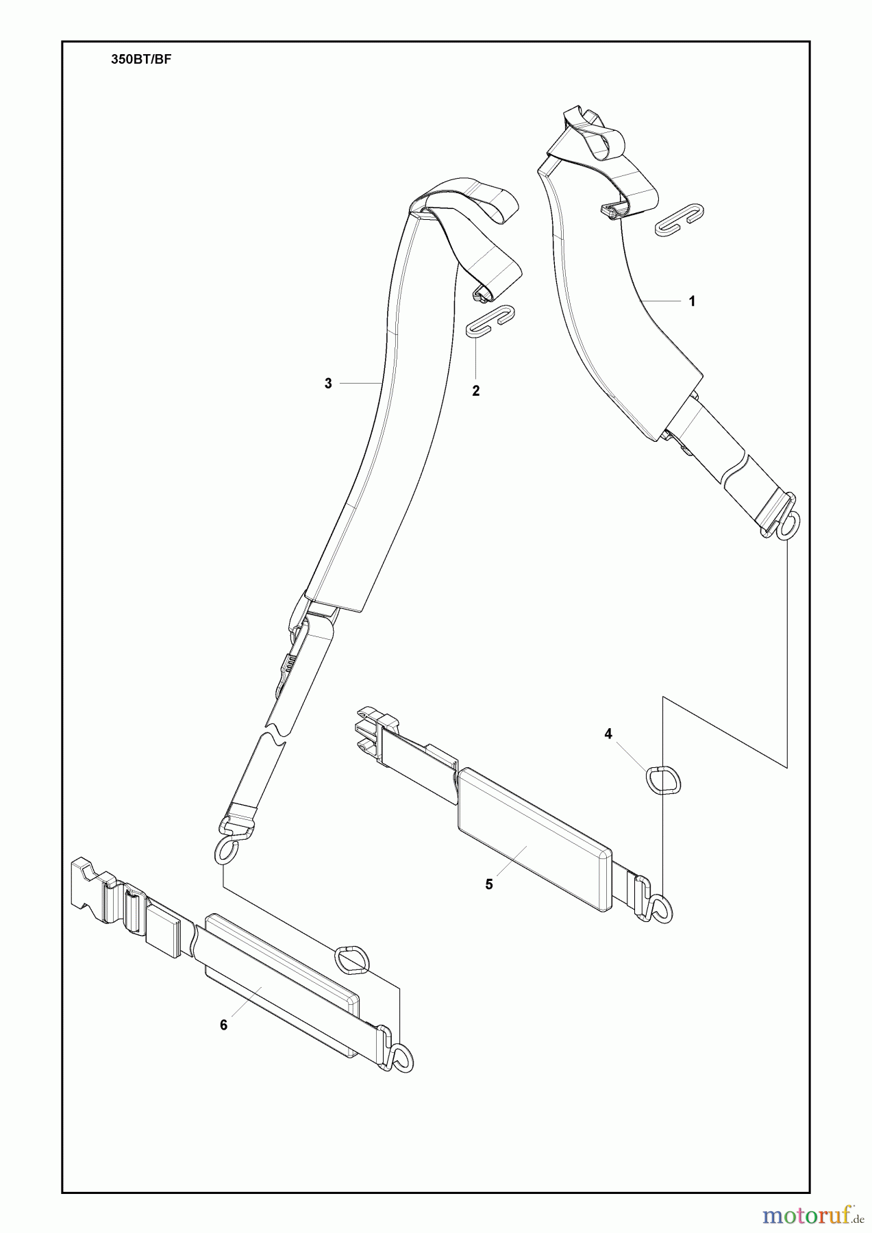 Husqvarna Bläser / Sauger / Häcksler / Mulchgeräte 350 BF - Husqvarna Backpack Blower (2009-03 & After) Strap