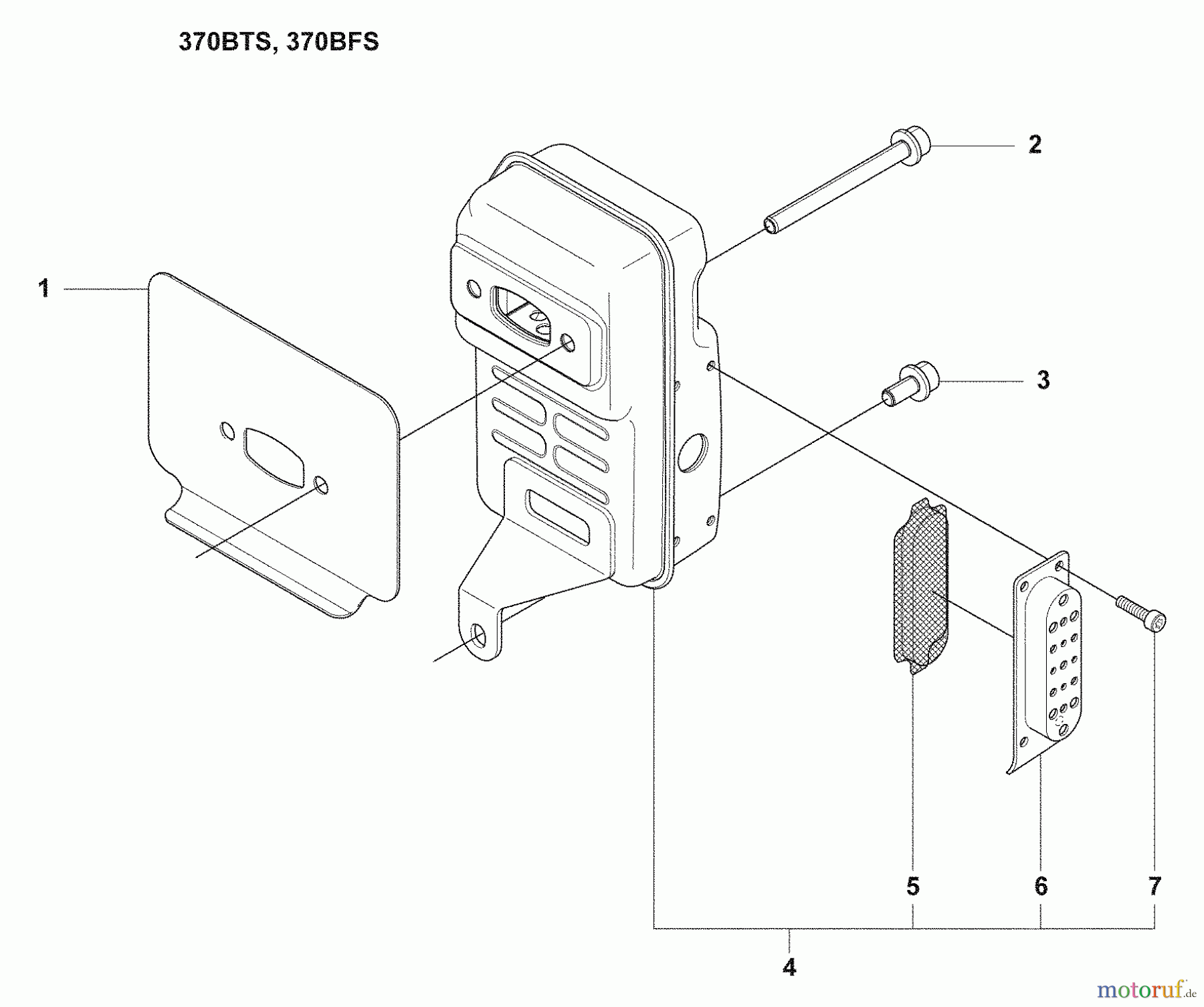 Husqvarna Bläser / Sauger / Häcksler / Mulchgeräte 370 BFS - Husqvarna Backpack Blower (2009-03 & After) Muffler