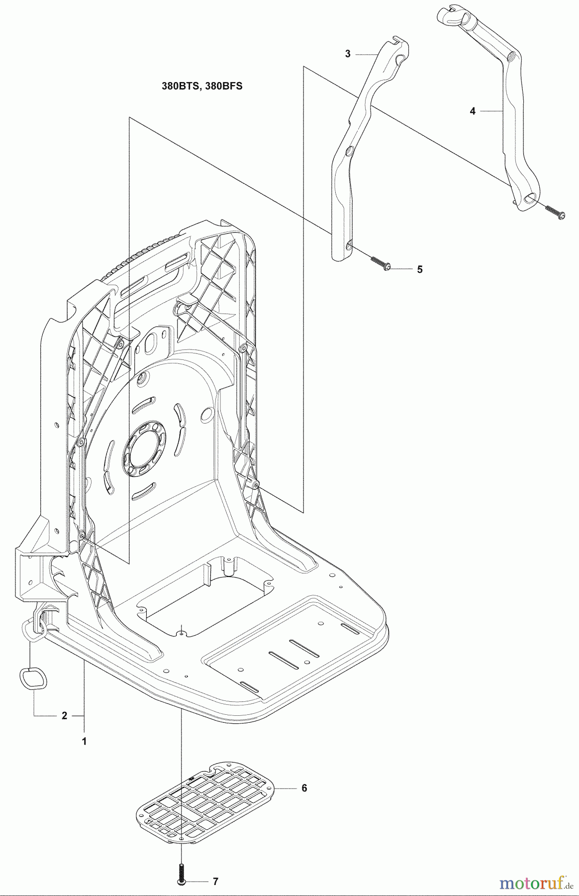 Husqvarna Bläser / Sauger / Häcksler / Mulchgeräte 380 BFS - Husqvarna Backpack Blower (2009-03 & After) Frame