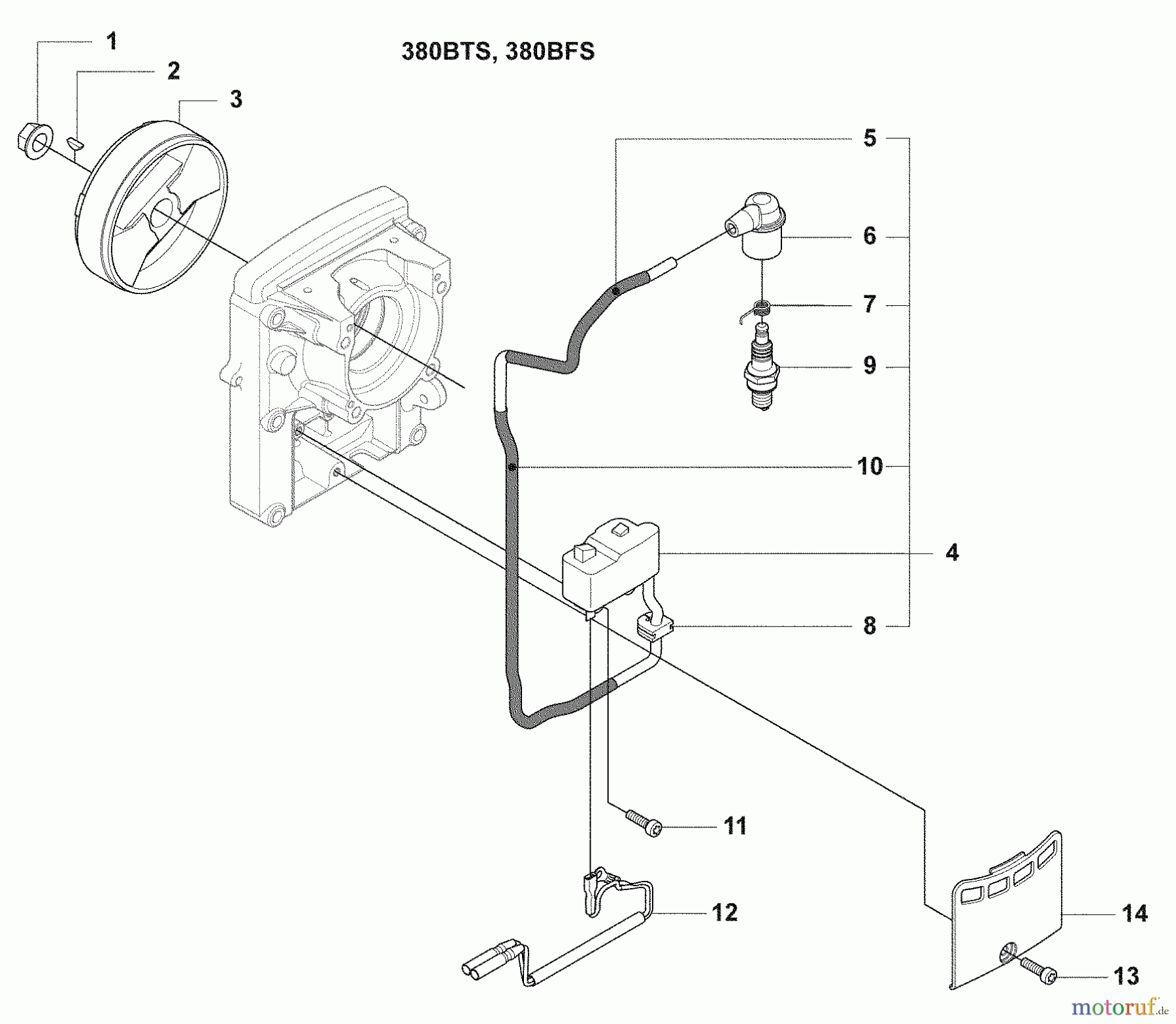 Husqvarna Bläser / Sauger / Häcksler / Mulchgeräte 380 BFS - Husqvarna Backpack Blower (2009-03 & After) Ignition System