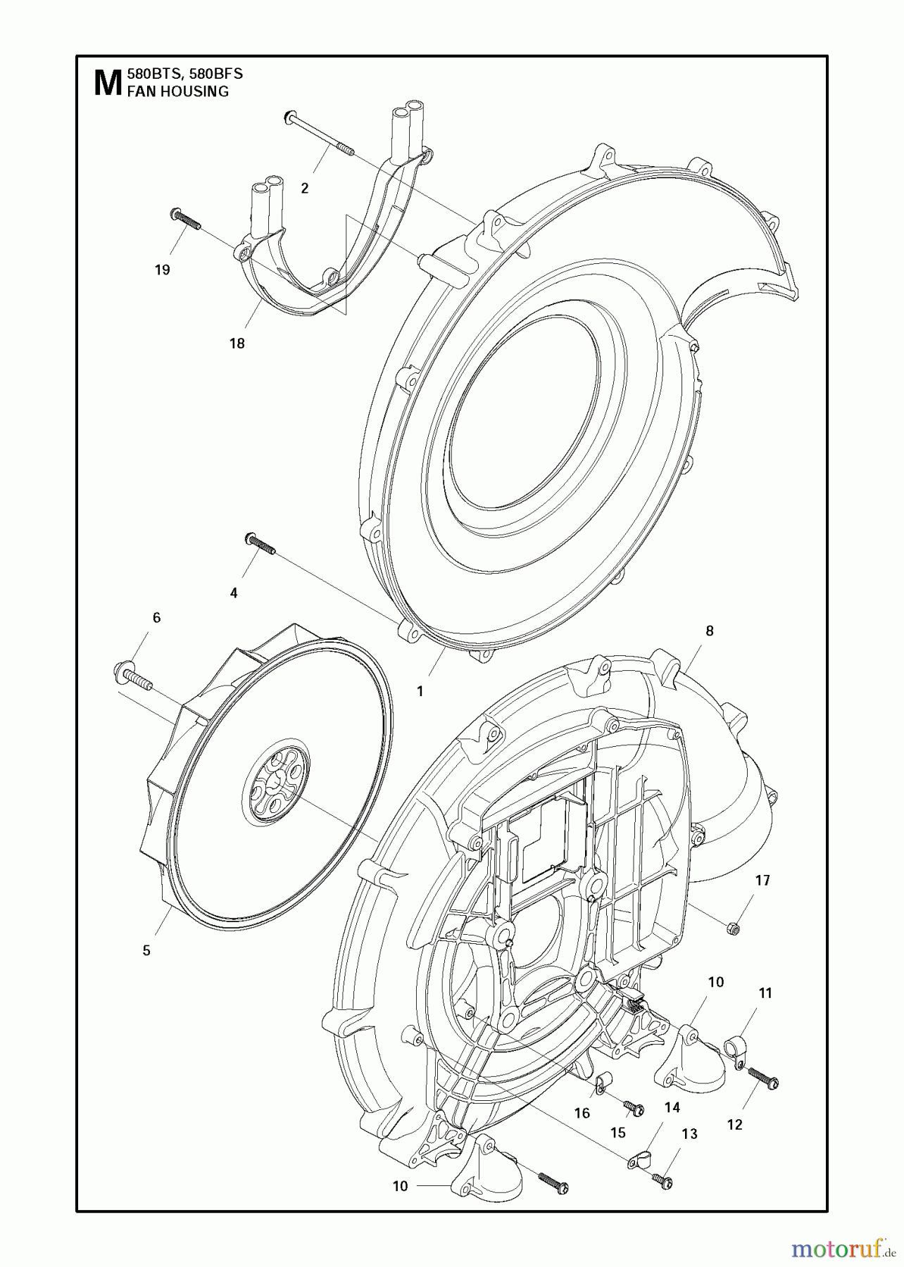 Husqvarna Bläser / Sauger / Häcksler / Mulchgeräte 580 BTS - Husqvarna Backpack Blower (2011-05 & After) FAN
