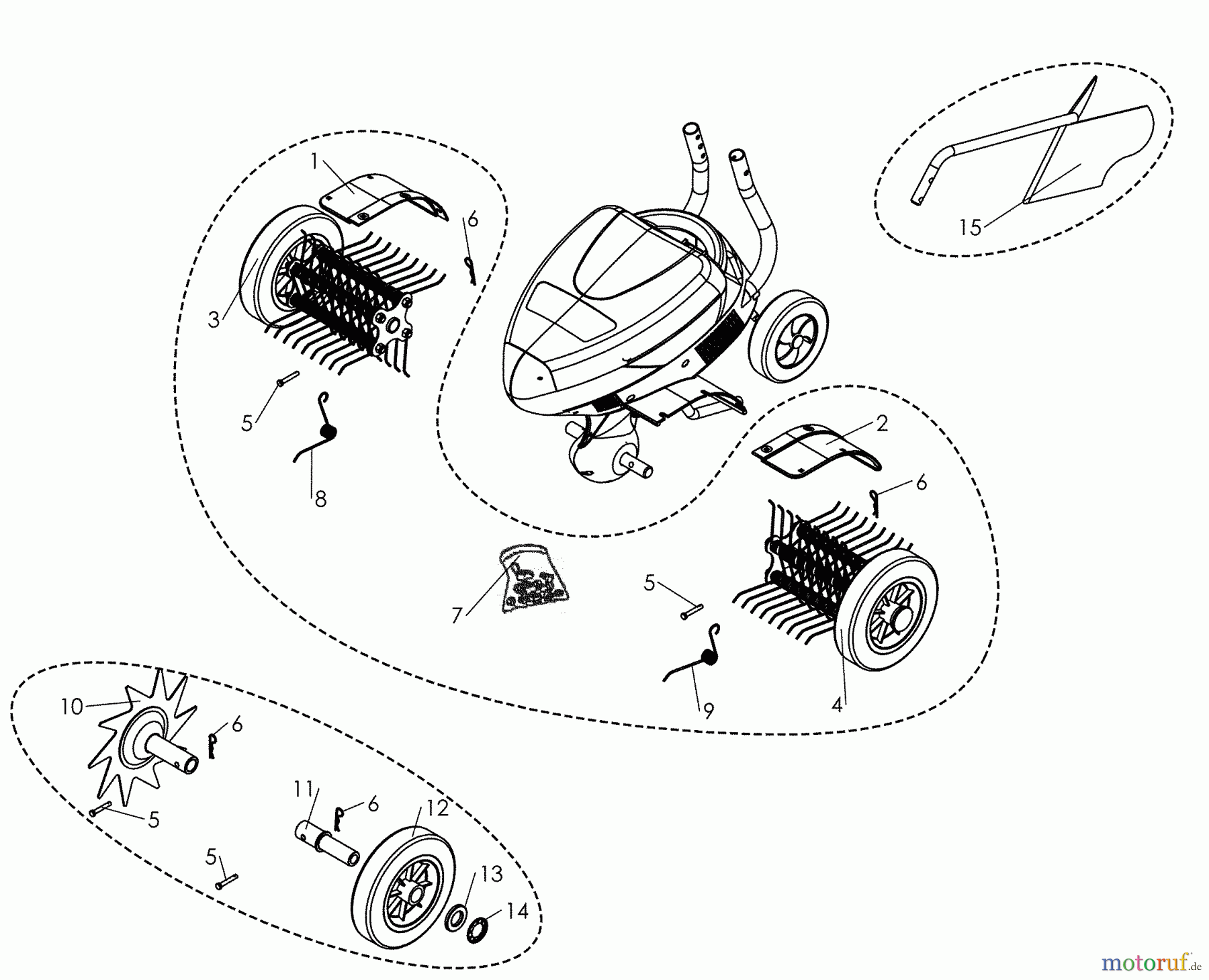 Husqvarna Zubehör Husqvarna Dethatcher Attachment for TB 1000 (2009-01 & After) Repair Parts