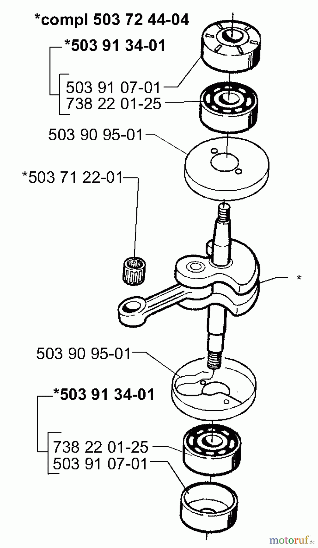 Husqvarna Bohrer / Erdbohrer 225 AI 15 - Husqvarna Ice Auger (2008-04 & After) Crankshaft