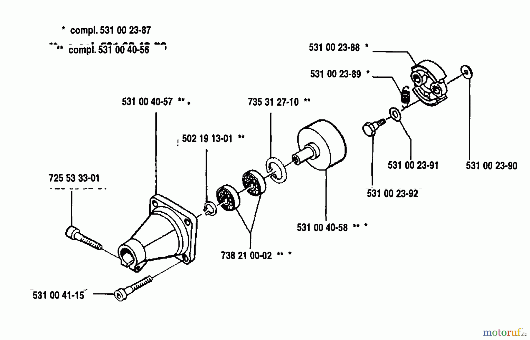 Husqvarna Kantenschneider 125 E - Husqvarna Handheld Edger (1993-04 to 2005-08) Clutch