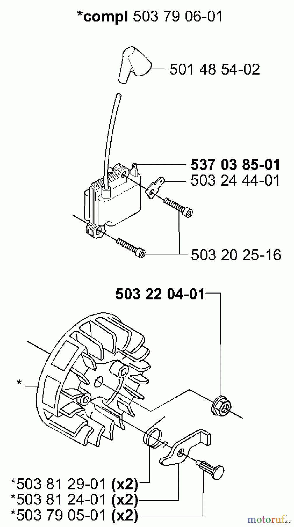  Husqvarna Kantenschneider 225 E - Husqvarna Handheld Edger (2000-10 & After) Ignition/Flywheel