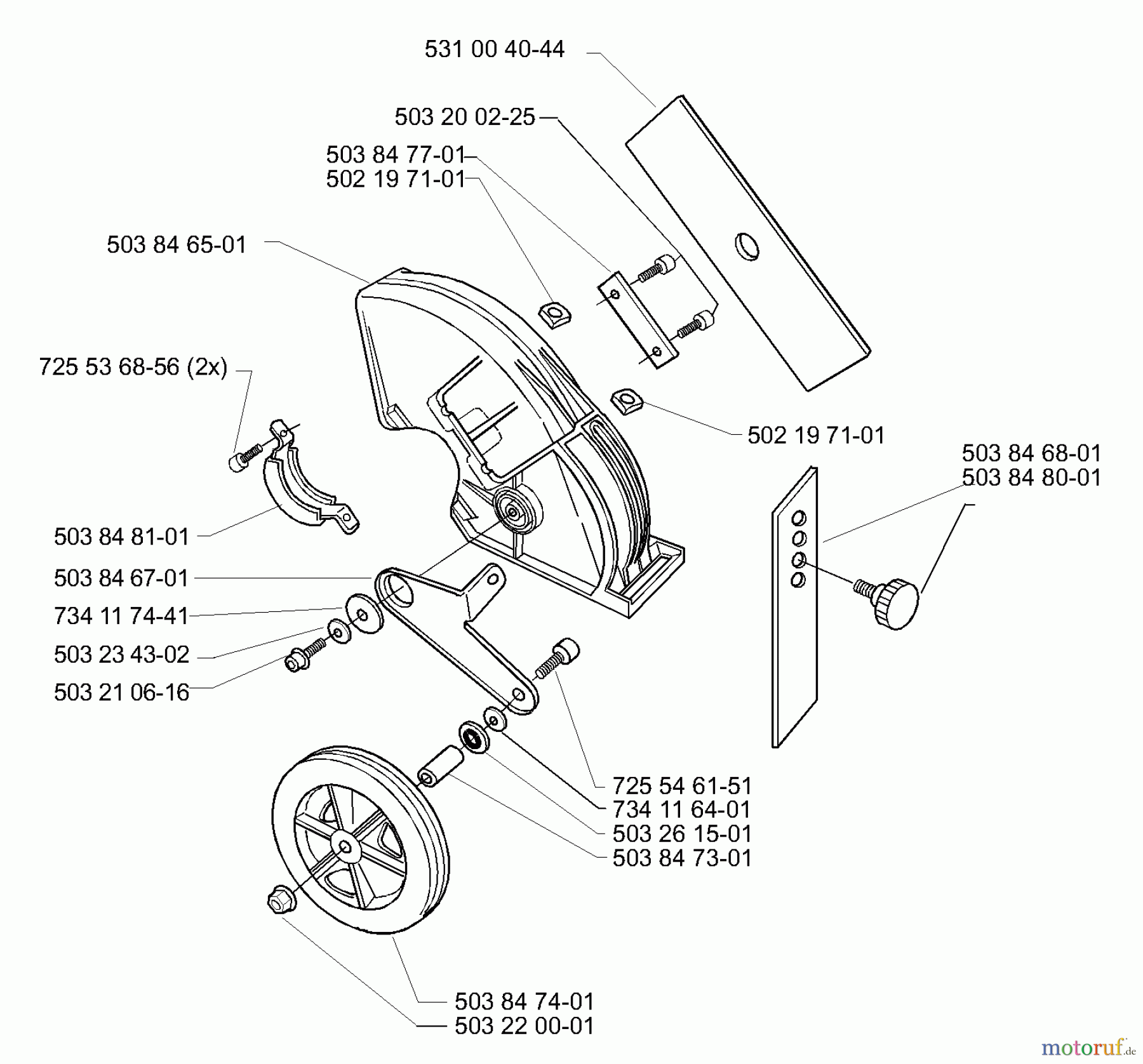  Husqvarna Kantenschneider 325 EX - Husqvarna Handheld Edger (1999-10 to 2000-12) Blade & Guard Assembly