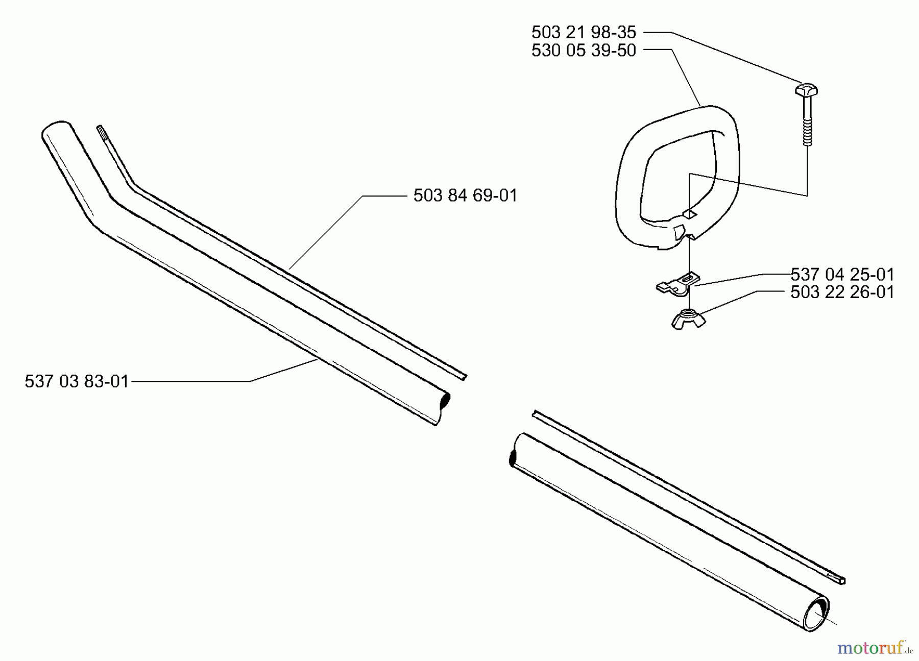 Husqvarna Kantenschneider 322 E - Husqvarna Handheld Edger (1999-10 to 2000-12) Shaft/Tube/Handle