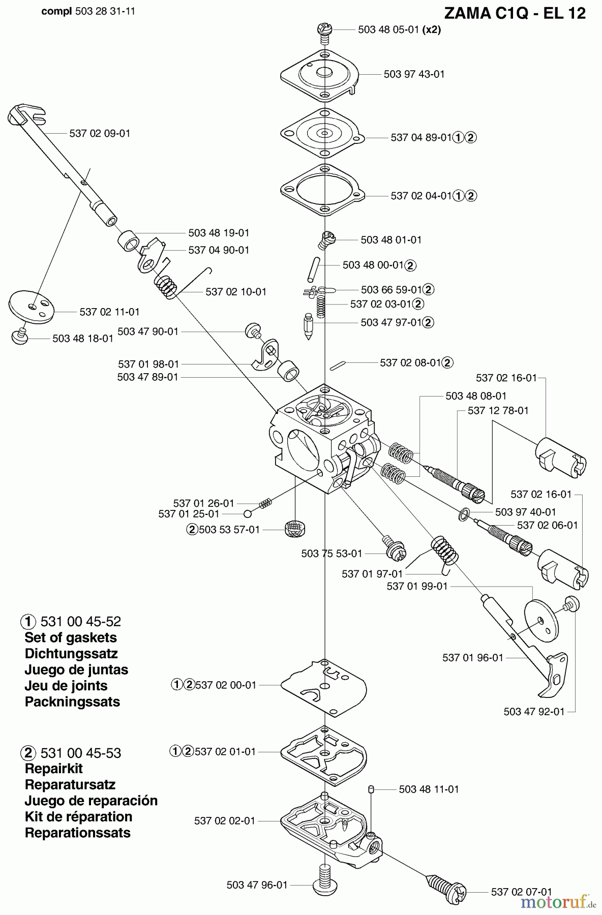 Husqvarna Kantenschneider 325 EX - Husqvarna Handheld Edger (2006-04 & After) Carburetor Parts