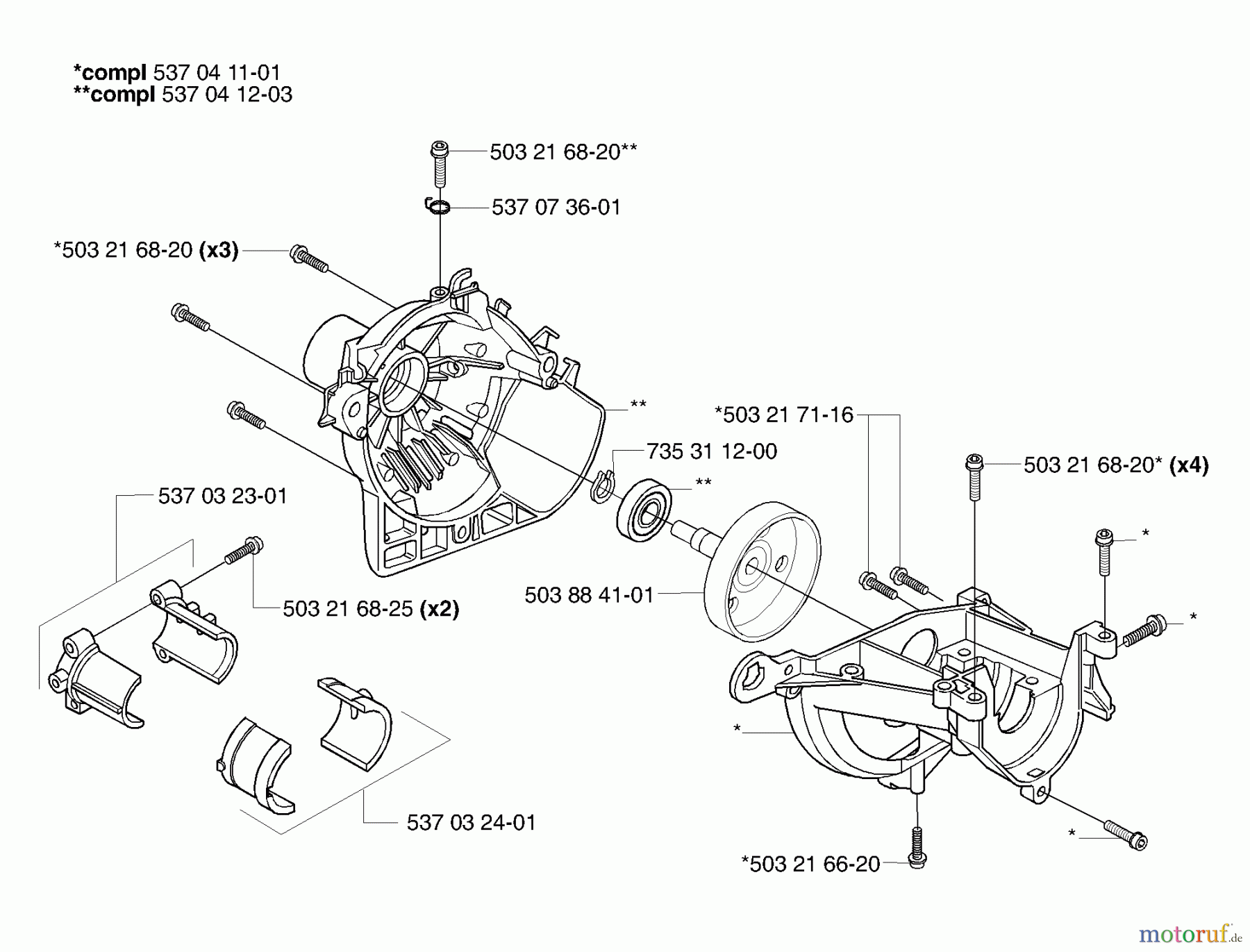 Husqvarna Kantenschneider 325 EX - Husqvarna Handheld Edger (2006-04 & After) Crankcase