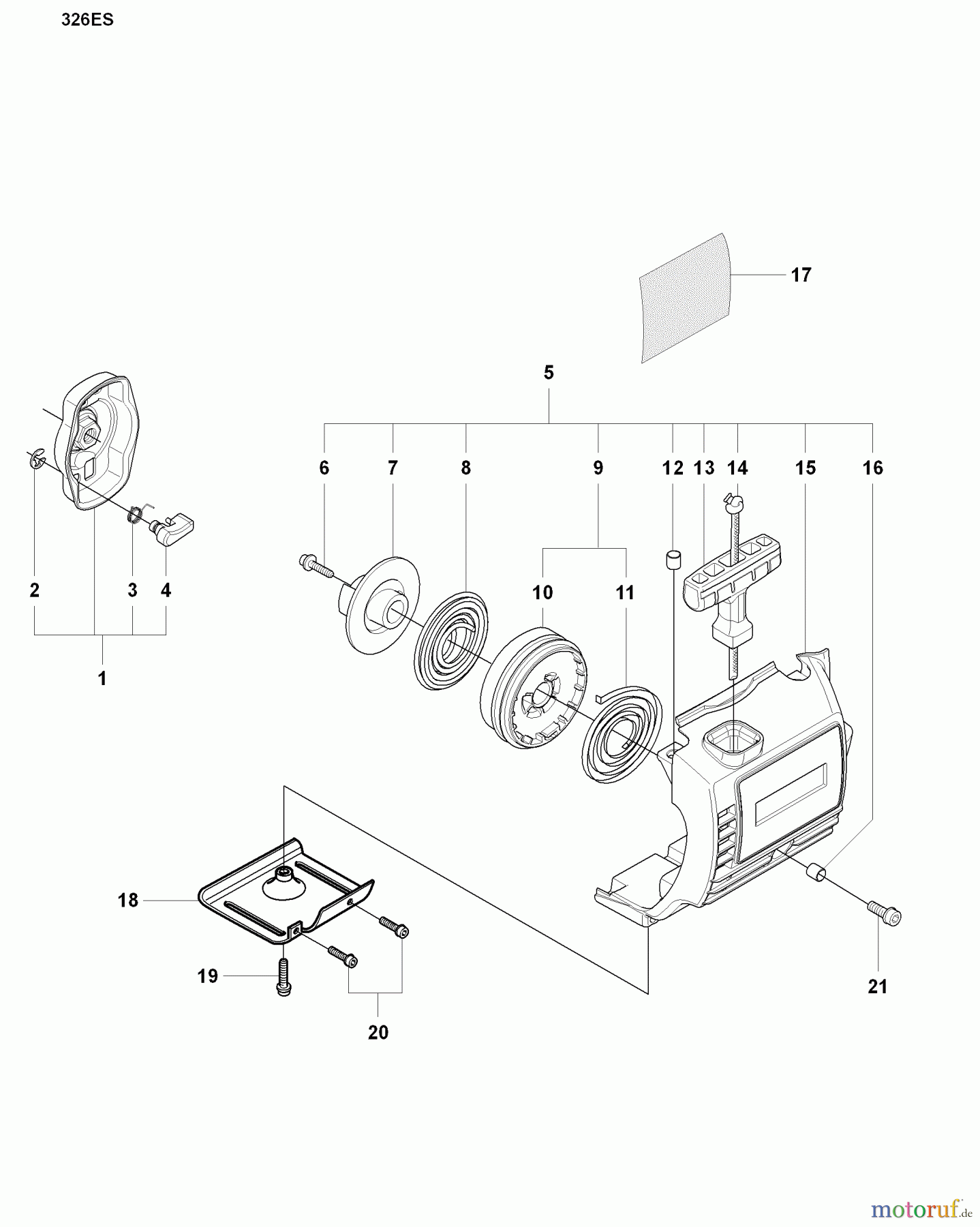 Husqvarna Kantenschneider 326 ES - Husqvarna Handheld Edger (2008-04 & After) Starter Assembly Assist