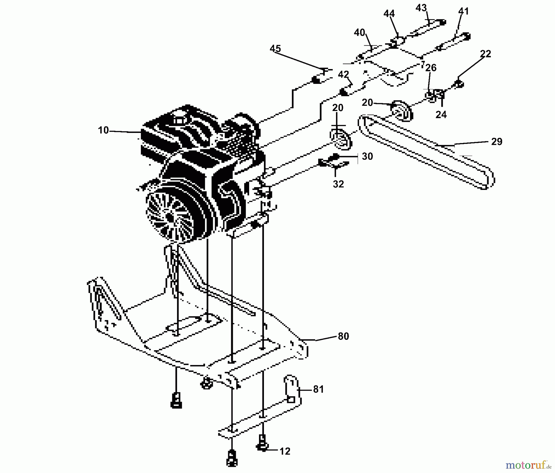 Husqvarna Kantenschneider LE 359 - Husqvarna Walk-Behind Edger (1998-02 & After) Engine Assy.