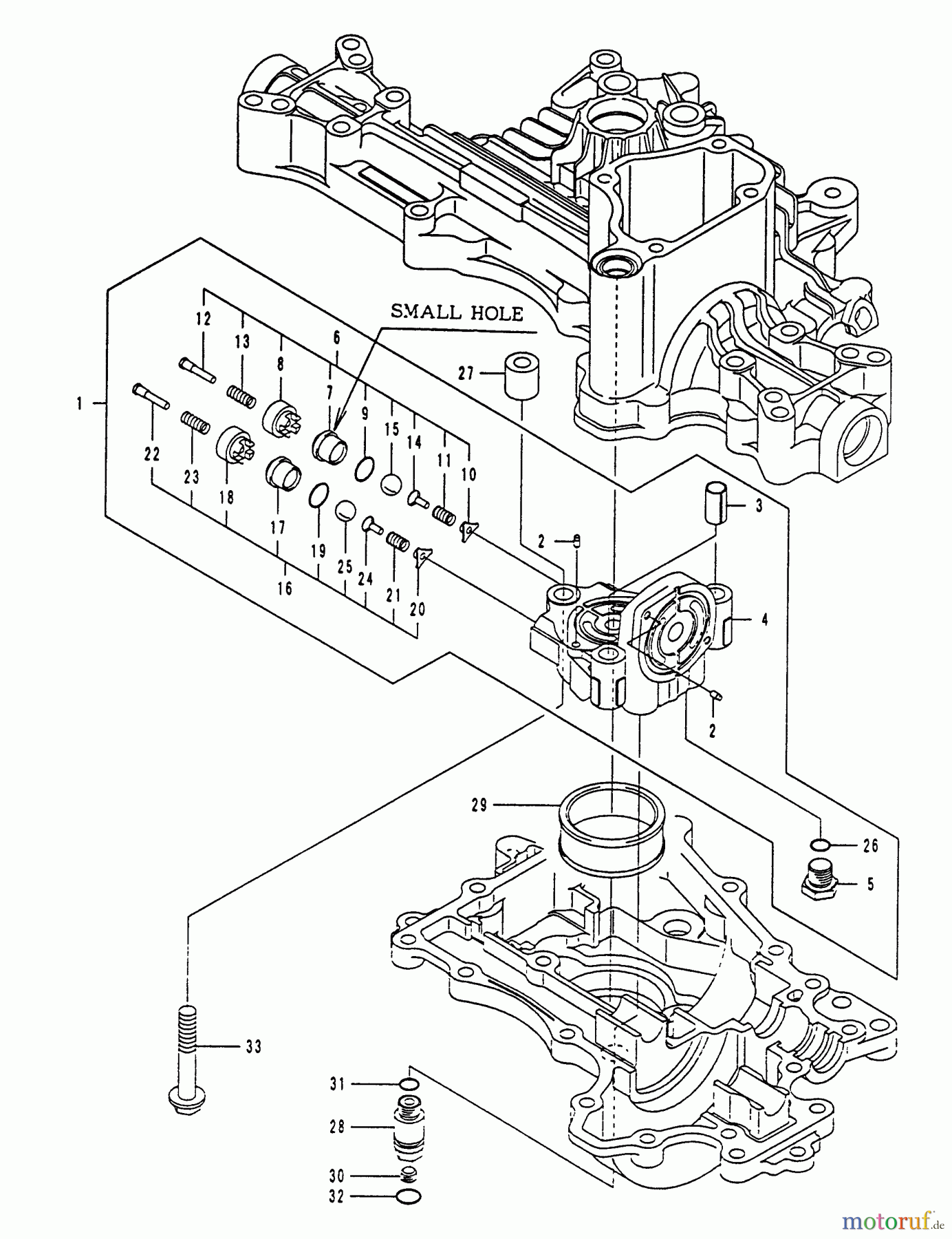  Husqvarna Motoren K 55J - Tuff Torq Transmission Center Case Assy.