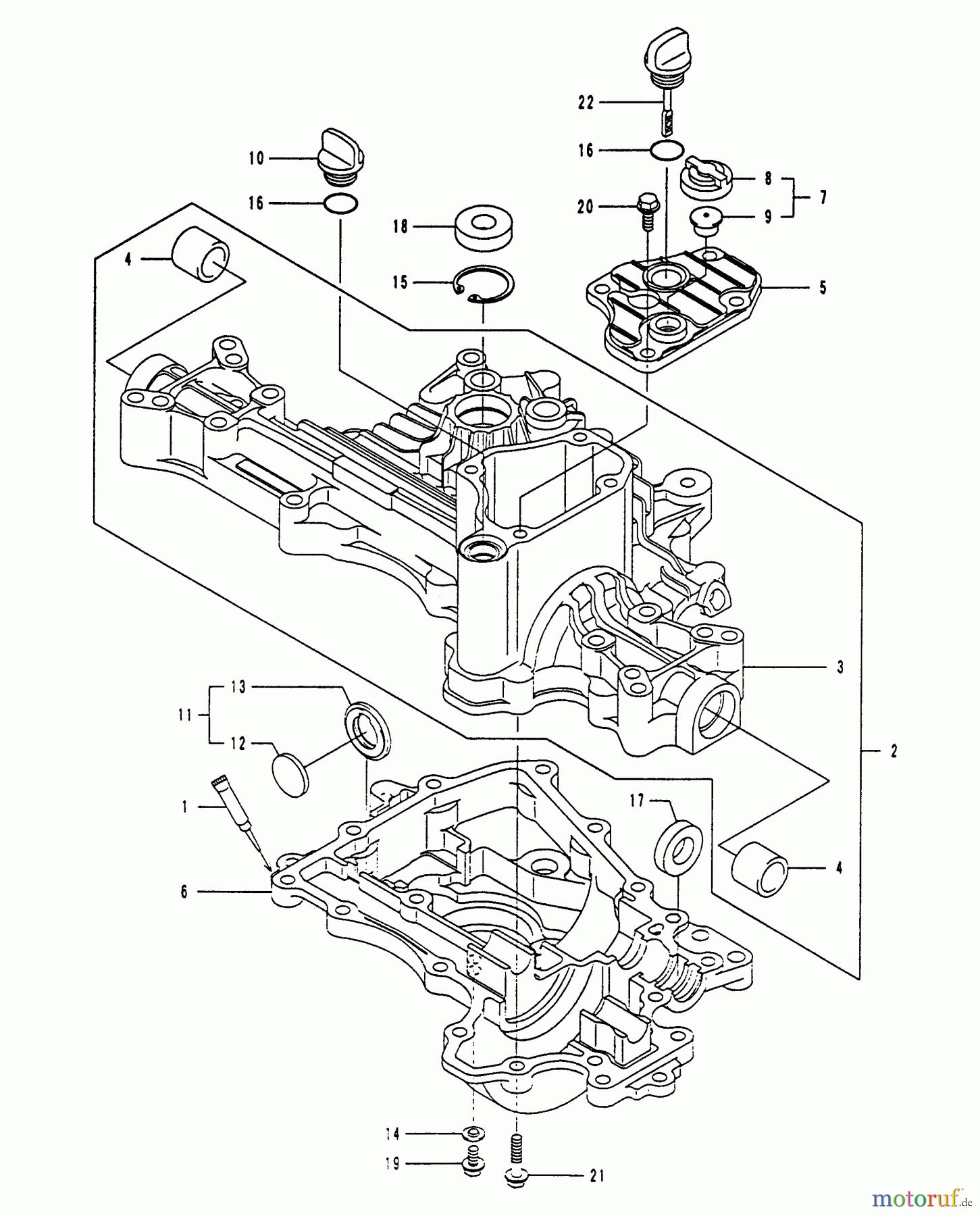 Husqvarna Motoren K 55J - Tuff Torq Transmission Transaxle Case Assy.