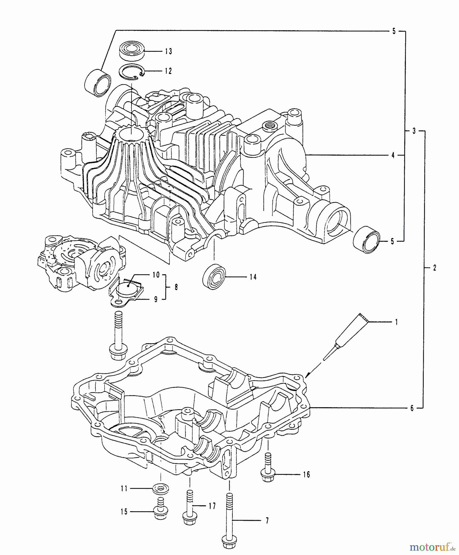 Husqvarna Motoren K 61 - Tuff Torq Transmission Transaxle Case Assy