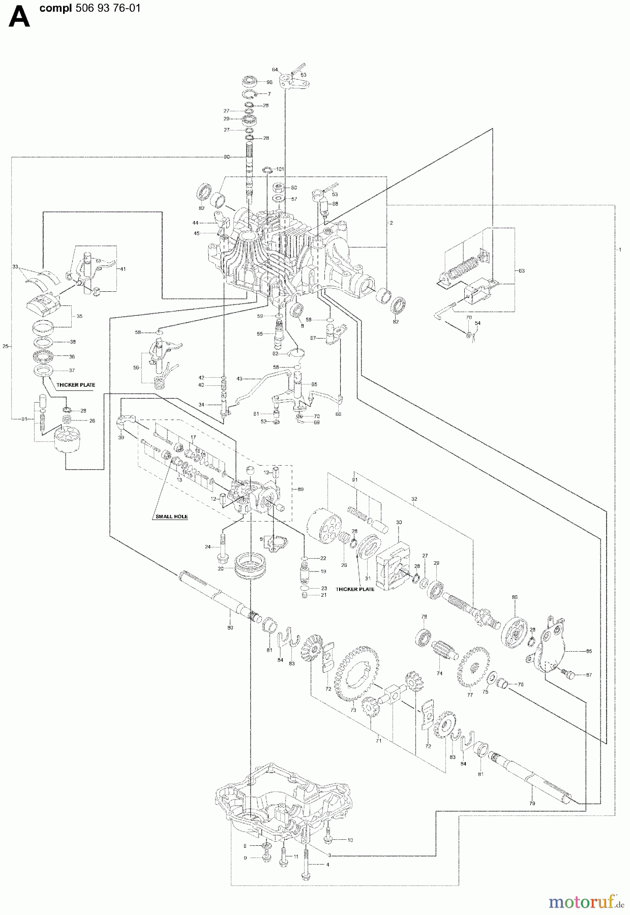 Husqvarna Motoren K 61 - Tuff Torq Transmission (2003-03 & After) Transmission