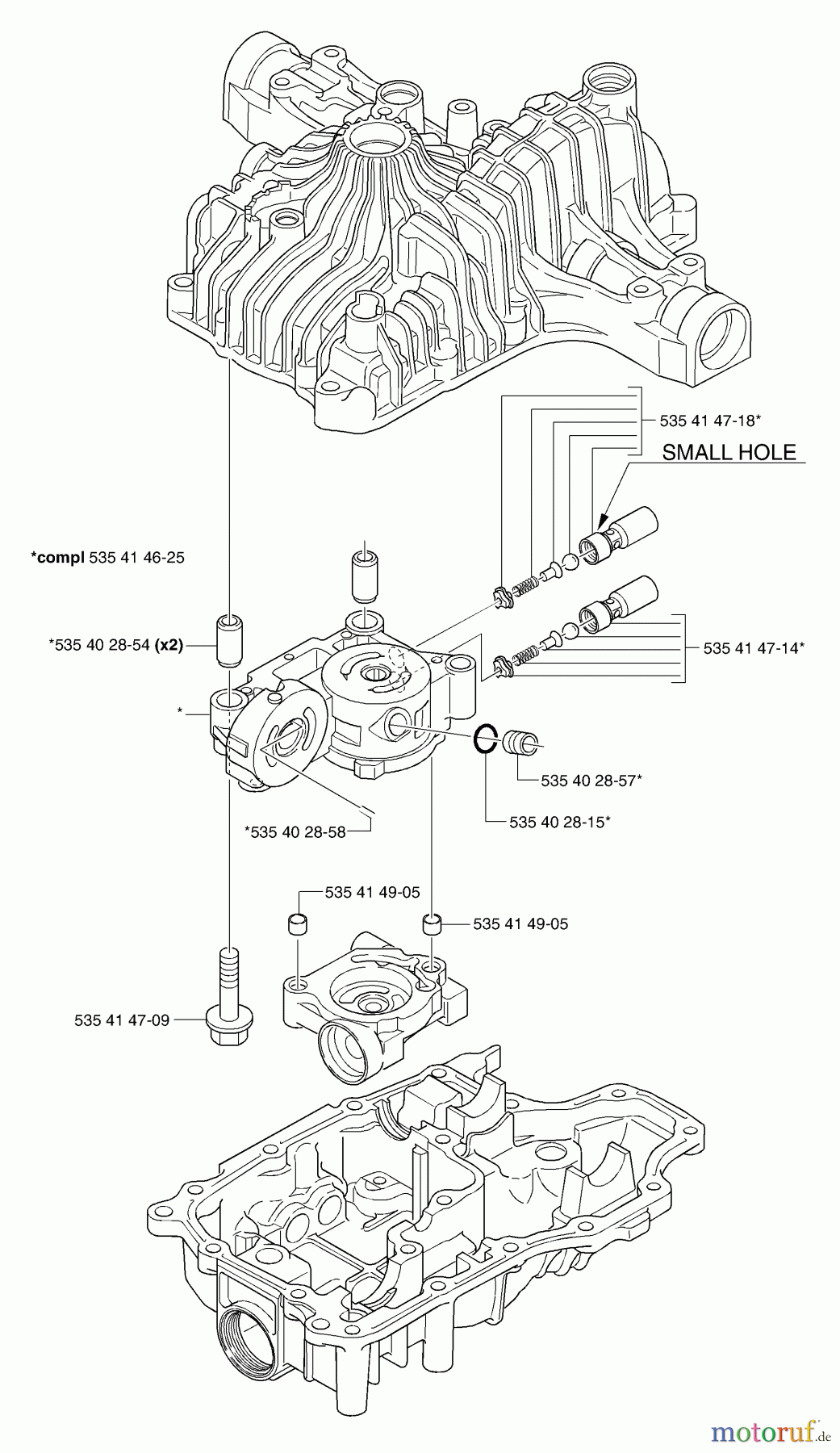 Husqvarna Motoren K 66 - Tuff Torq Transmission (2002-06 & After) Center Case