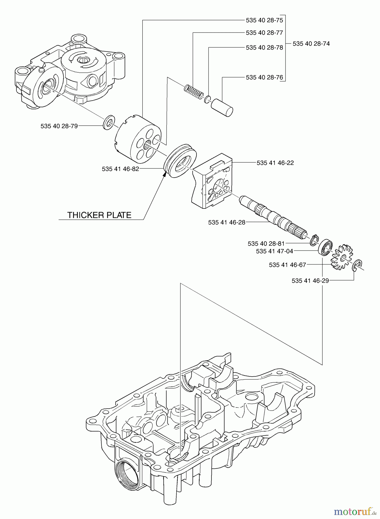Husqvarna Motoren K 66 - Tuff Torq Transmission (2002-06 & After) Motor Shaft