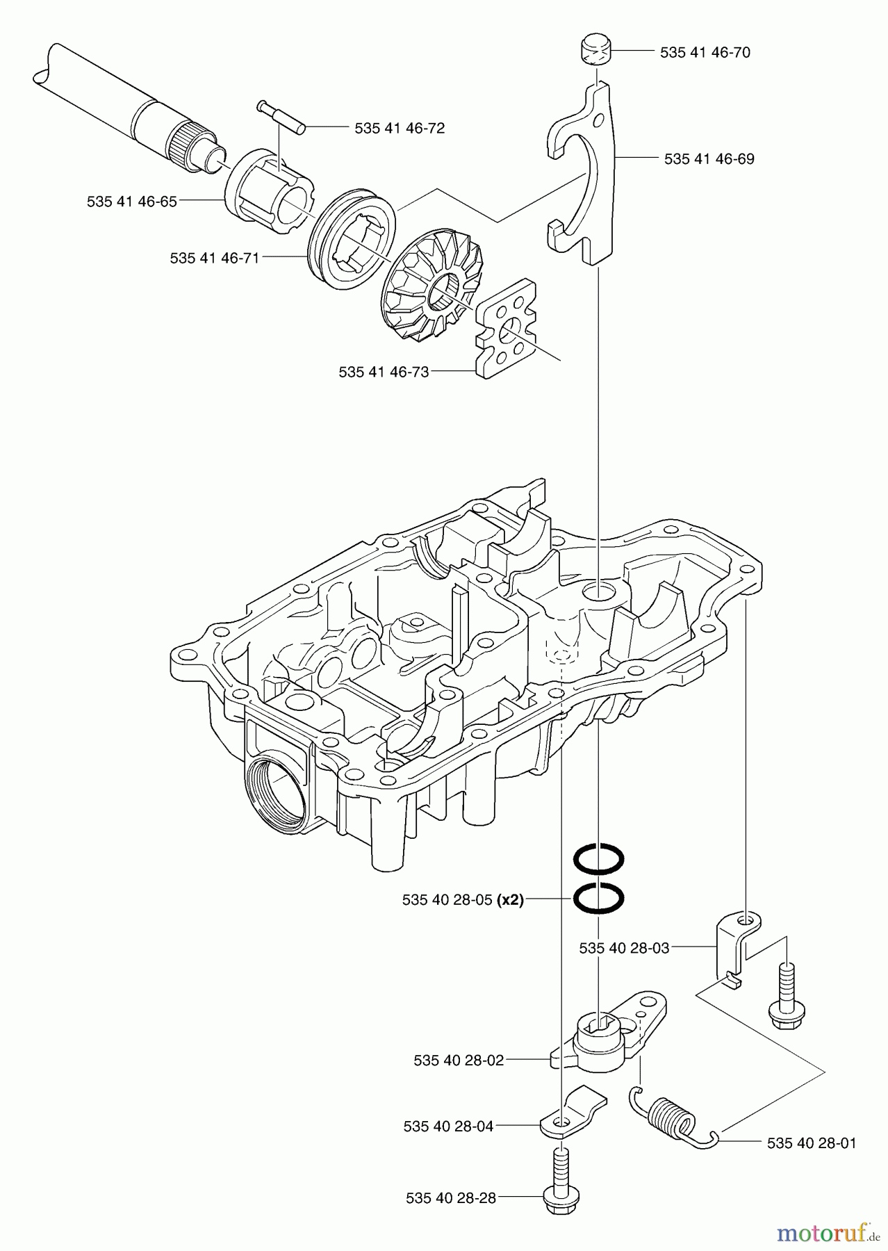 Husqvarna Motoren K 66 - Tuff Torq Transmission (2002-06 & After) Range Shift