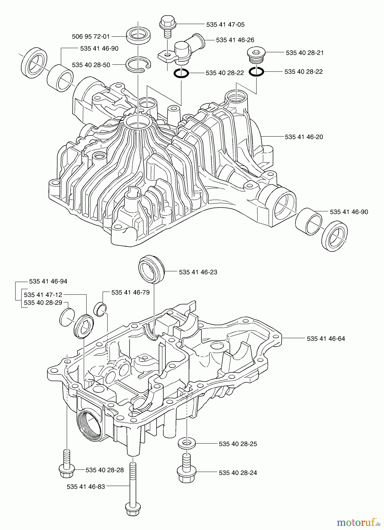 Husqvarna Motoren K 66 - Tuff Torq Transmission (2002-06 & After) Transaxle Case