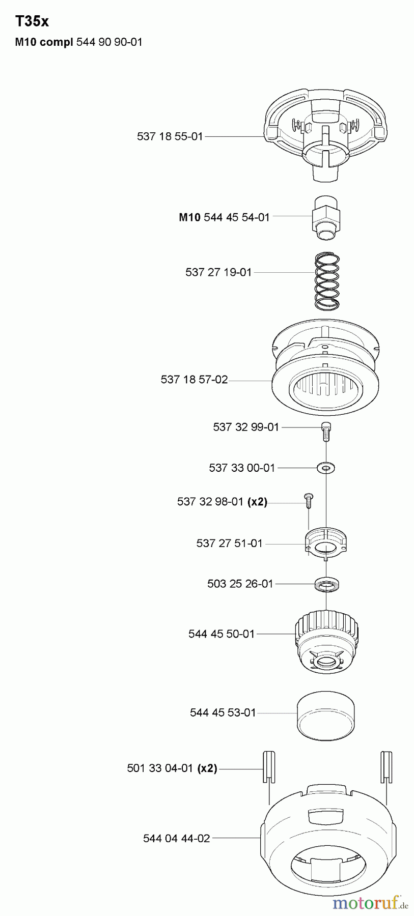 Husqvarna Zubehör Husqvarna T35X Trimmer Head (2004-01 & After) Trimmer Head
