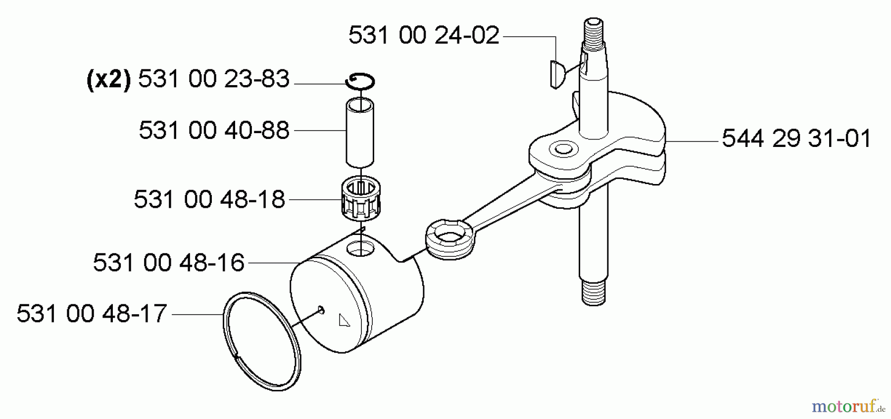 Husqvarna Heckenscheren 123 HD 65X - Husqvarna Hedge Trimmer (2007-02 to 2010-01) Piston/Crankshaft
