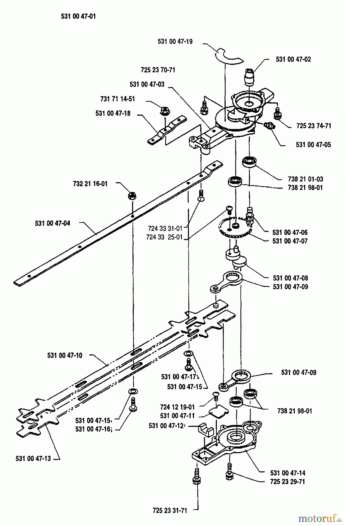 Husqvarna Heckenscheren 125 LD - Husqvarna Hedge Trimmer (1993-05 & After) General Assembly