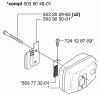 Husqvarna 225 H 60 - Hedge Trimmer (2002-06 & After) Ersatzteile Muffler
