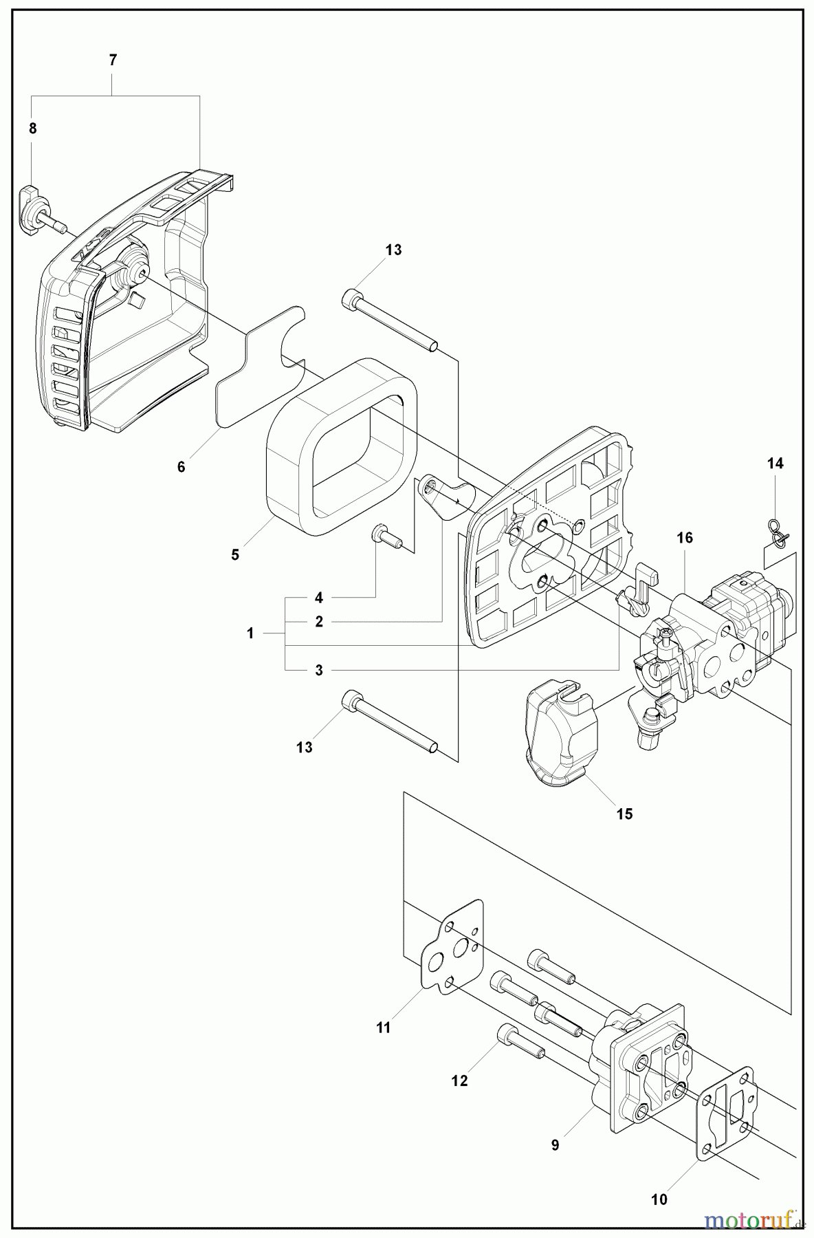 Husqvarna Heckenscheren 226 HS 75 S - Husqvarna Hedge Trimmer (2008-02 & After) Carburetor and Intake and Air Filter