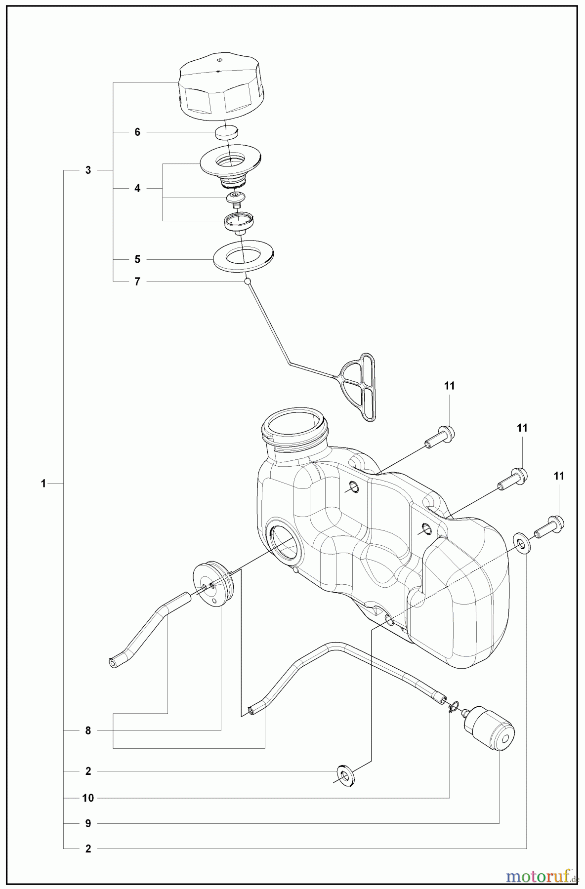 Husqvarna Heckenscheren 226 HS 99 S - Husqvarna Hedge Trimmer (2008-02 & After) Fuel Tank and Cap and Hose