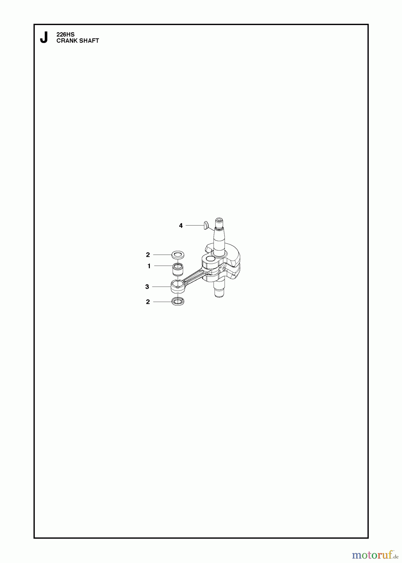 Husqvarna Heckenscheren 226 HS99 S - Husqvarna Hedge Trimmer (2013-02 & After) CRANKSHAFT